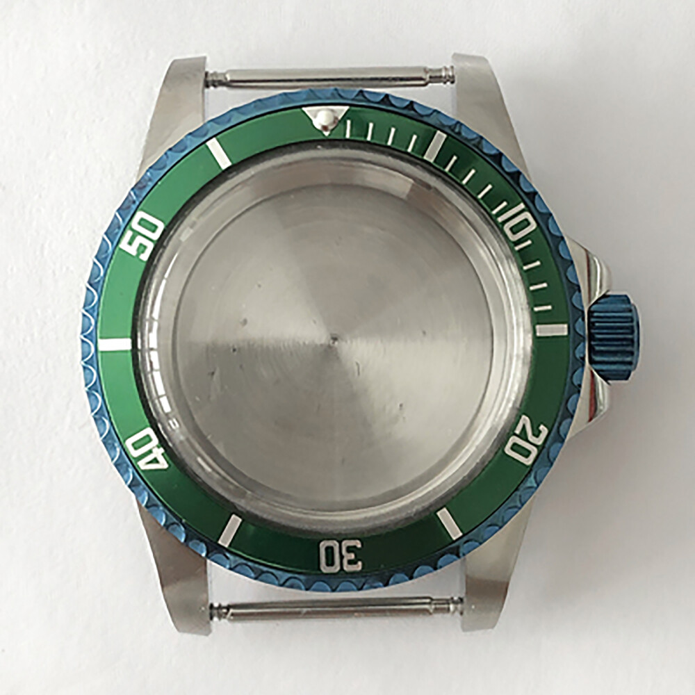 39.5mm Blue Retro Stainless Steel Watch Case+Acrylic Mirror for NH35/NH36