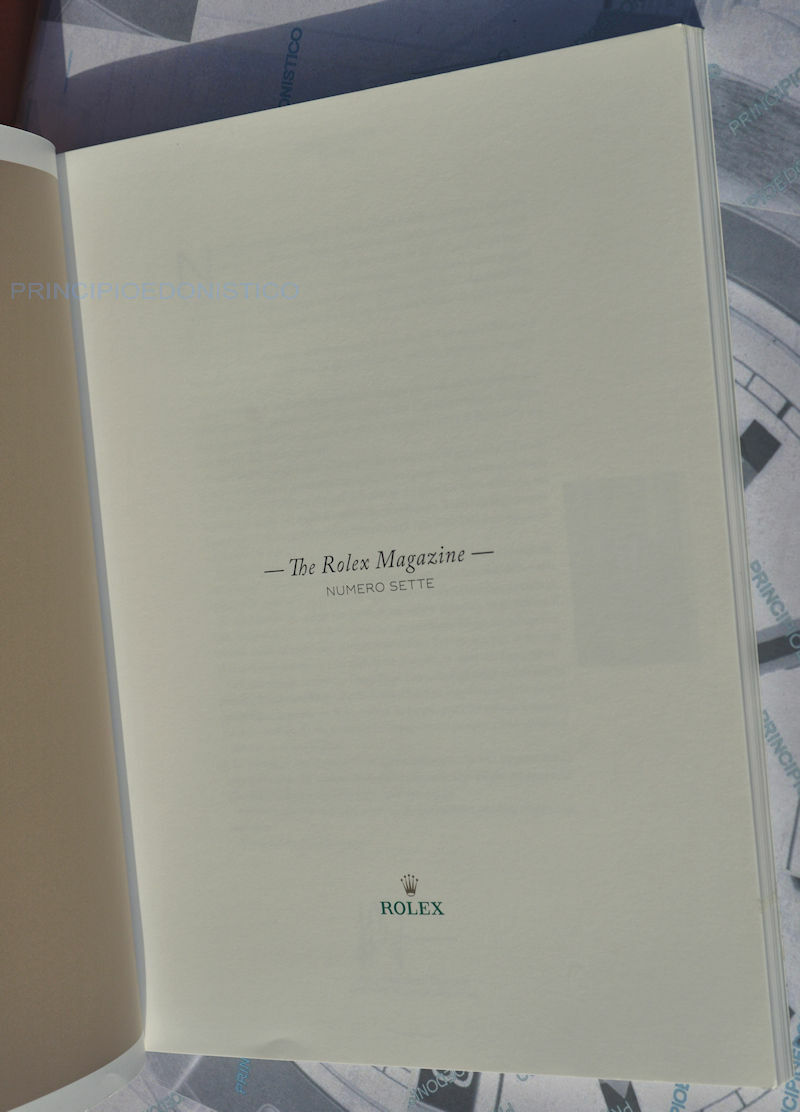Rolex Magazine Number Seven 7 in Italian with Special on Datejust Women