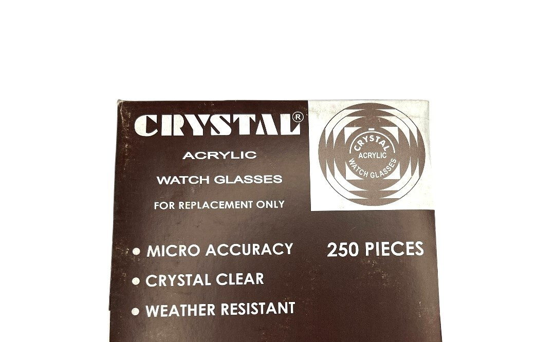 Assortment Watch Crystals 250pcs High Dome Plastic Crystals Size 36.2 to 41.0mm