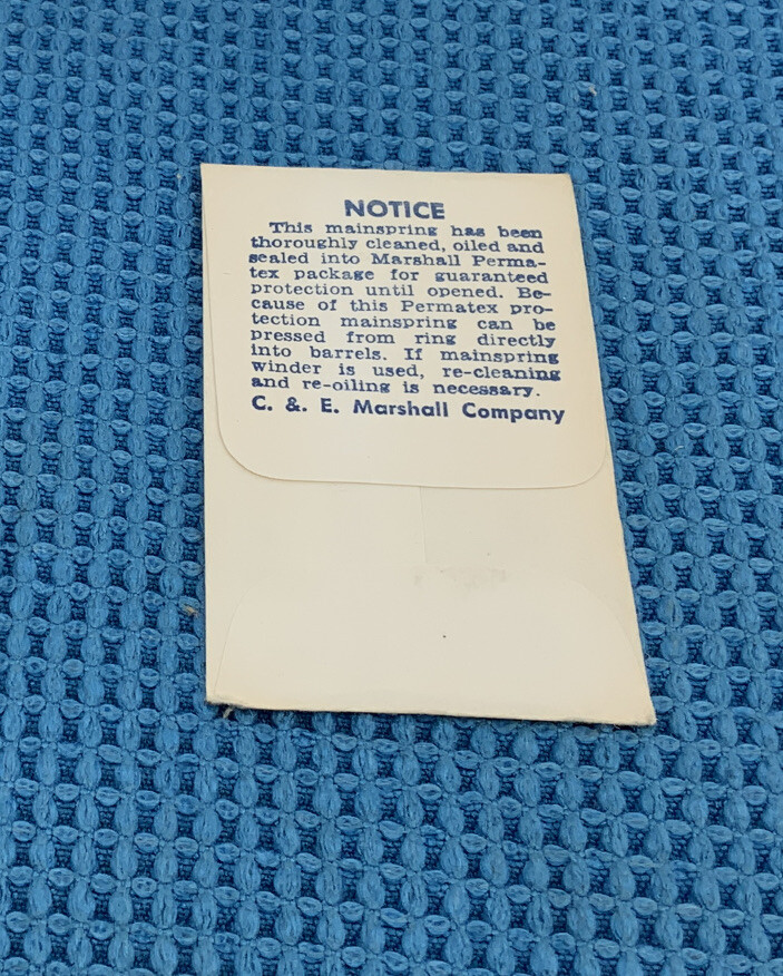 4024W Watchcraft Mainspring (5.5X9.5X12) New Old Stock.