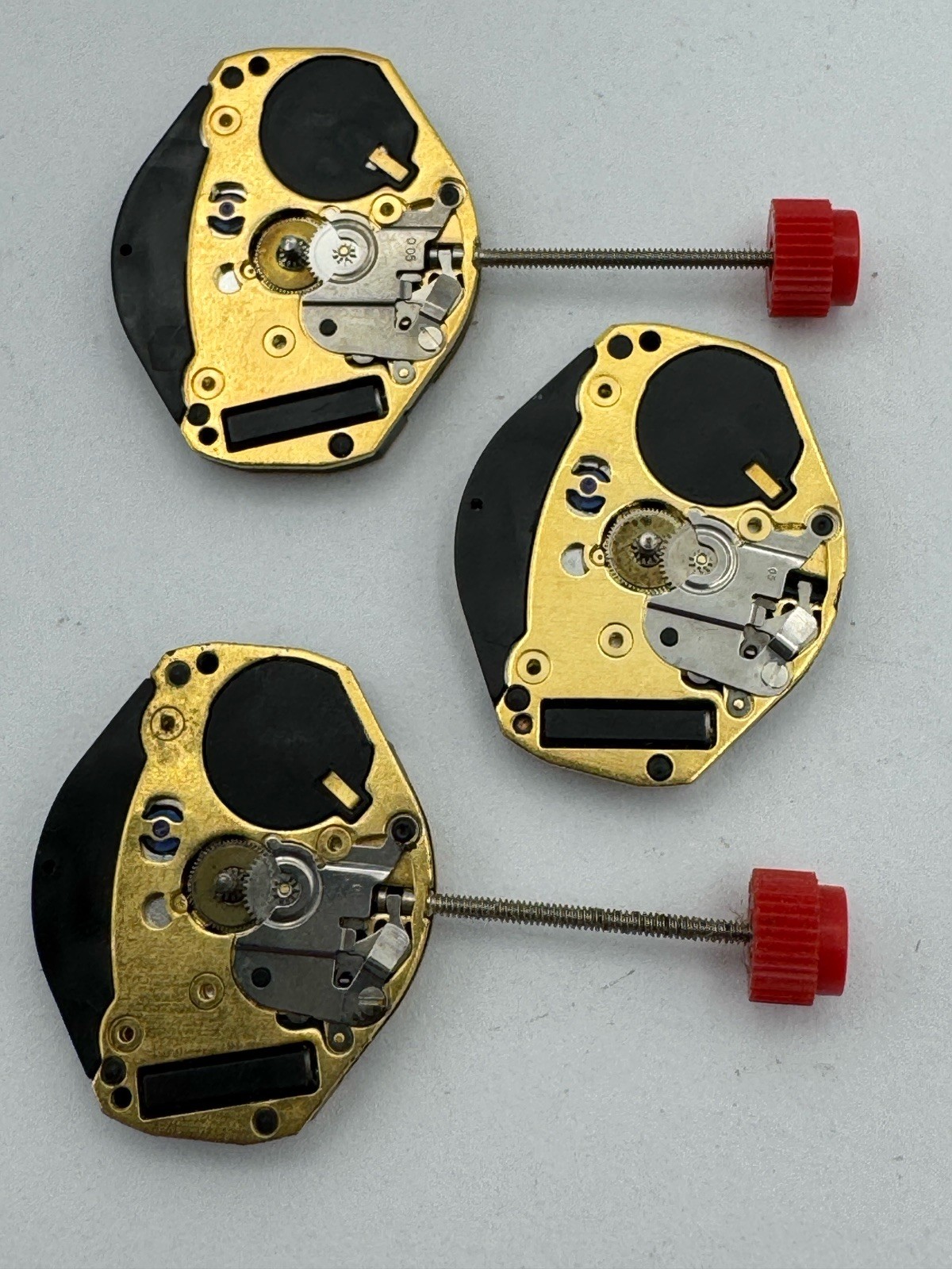 3 Vintage ETA 902.002 Untested Quartz Watch Movements Movado For Parts Or Repair