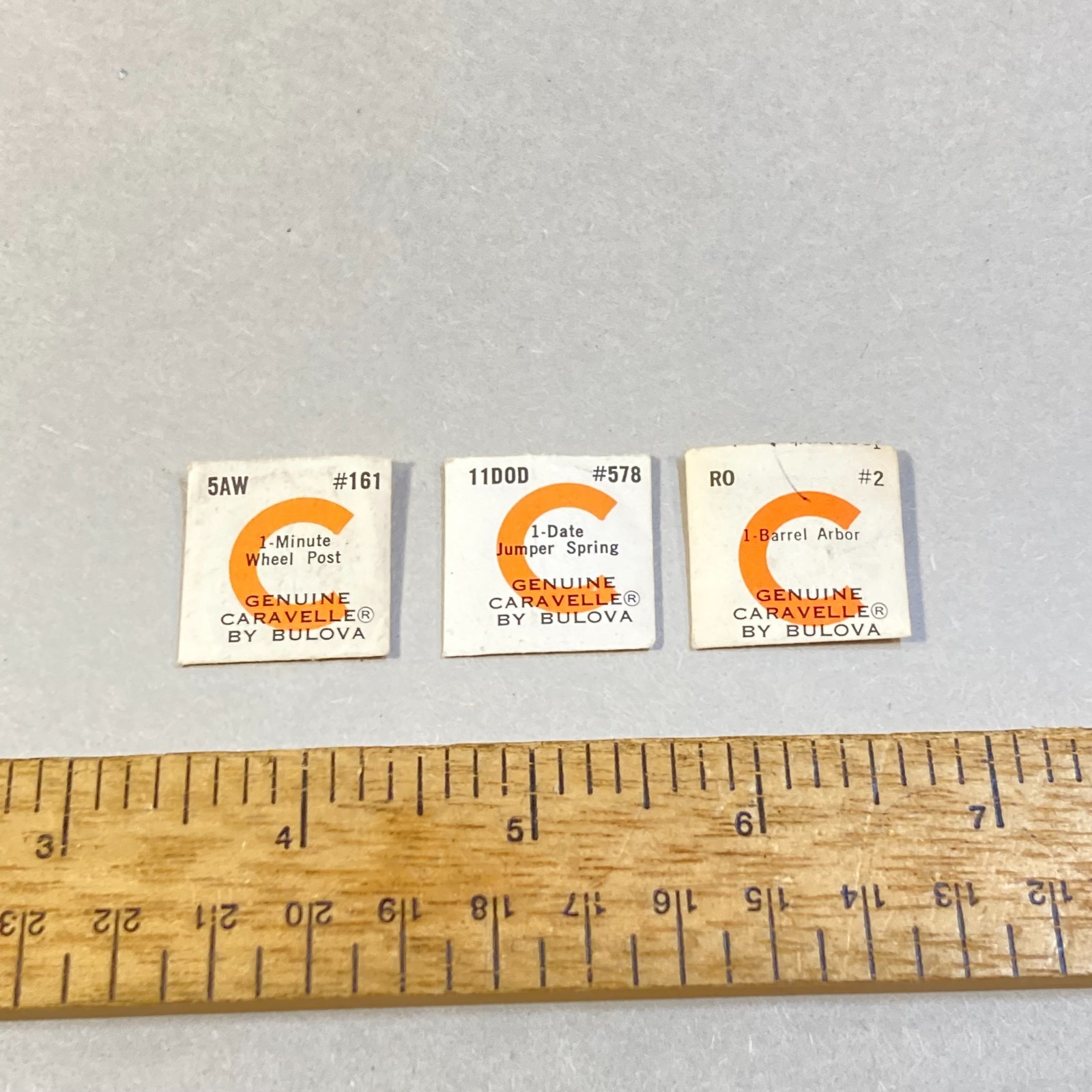 Vintage Bulova Caravelle Watch Parts 3Pc Spring Arbor Post Replacement Parts