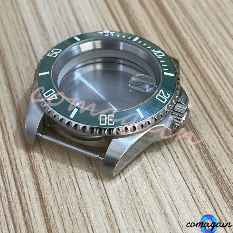 40mm Green Sapphire Glass Automatic Watch Case 316L Steel For NH35 NH36 Movement