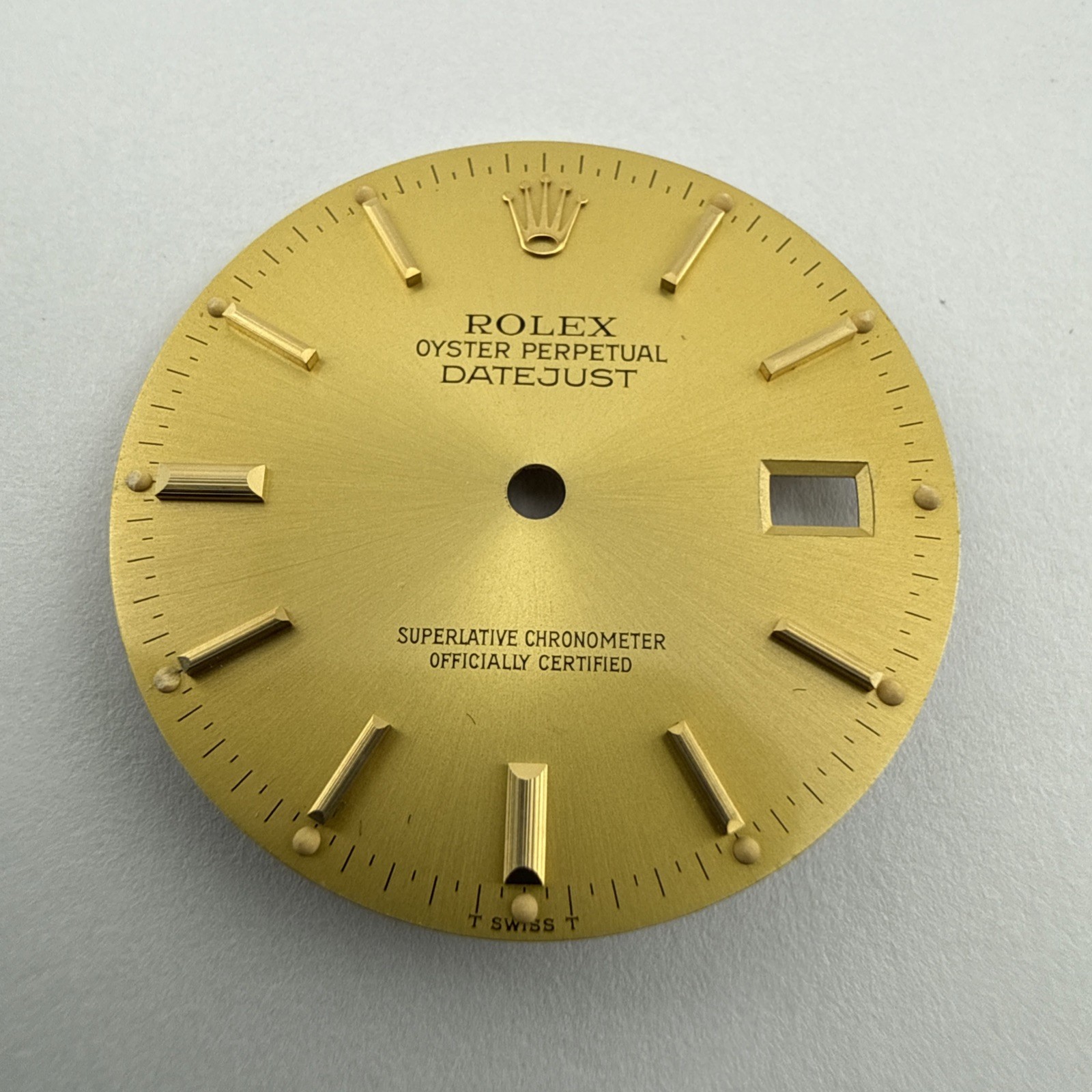 Genuine Rolex Oyster Perpetual Datejust 36mm Dial Champagne Gold 16233 16013