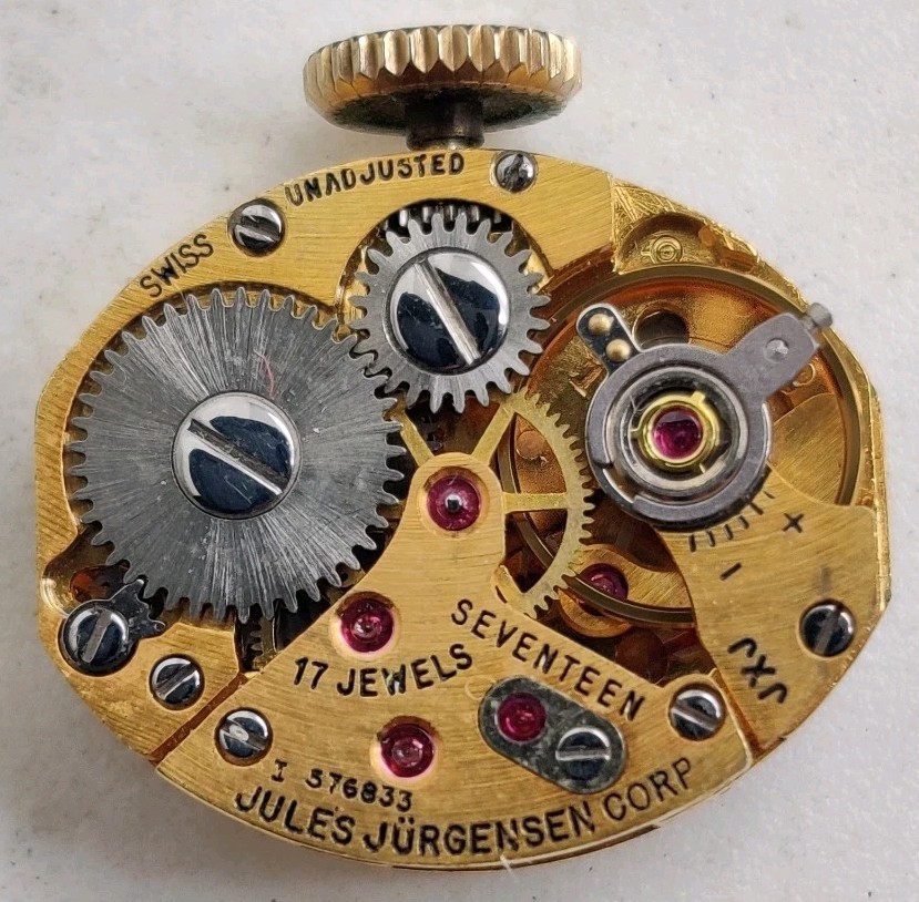 Rare Jules Jurgensen High Grade AS Cal. 1677 17 Jewel watch movement Running