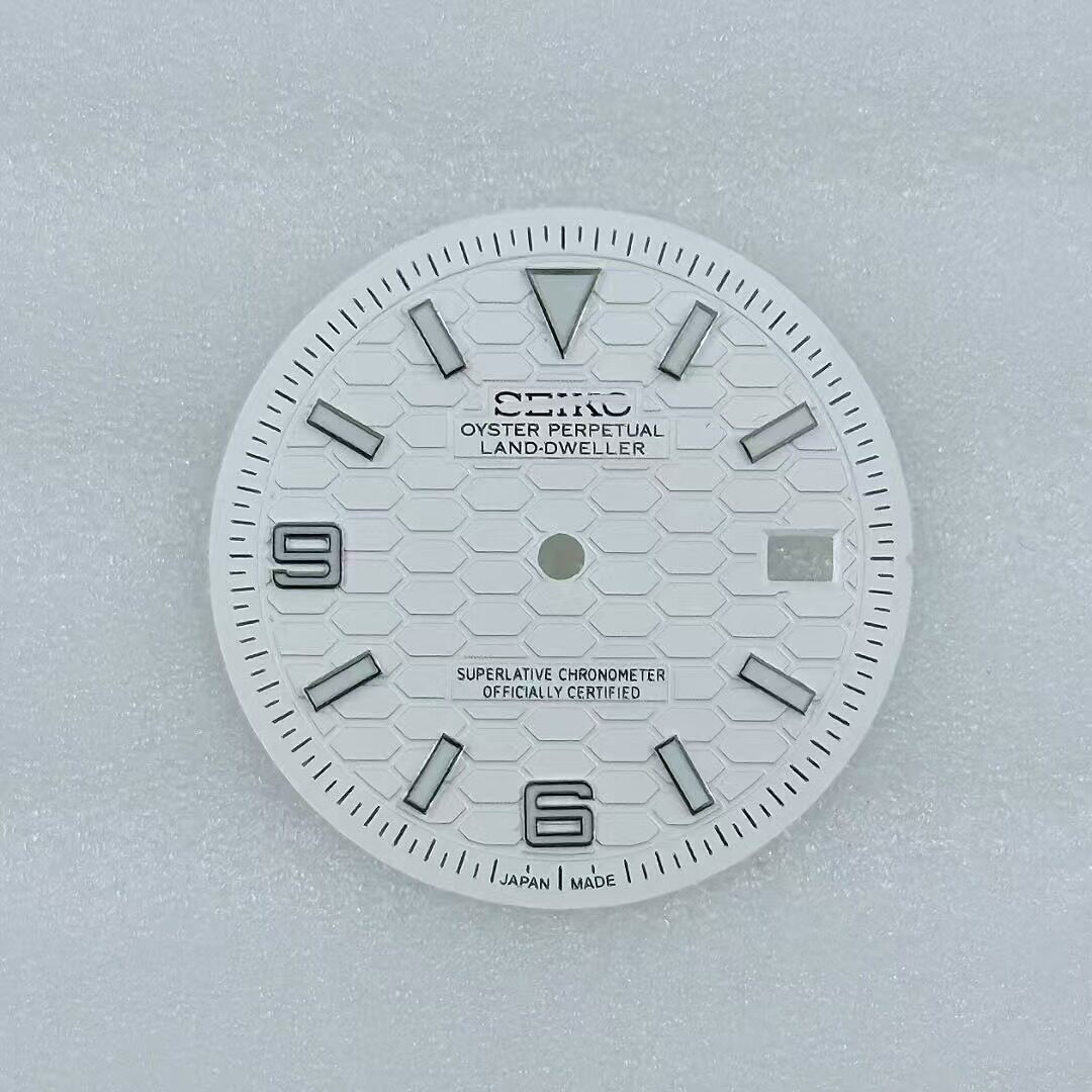 31mm Grain Watch Dial Green Luminous for Nh35 Nh36 Movement Watch Accessories