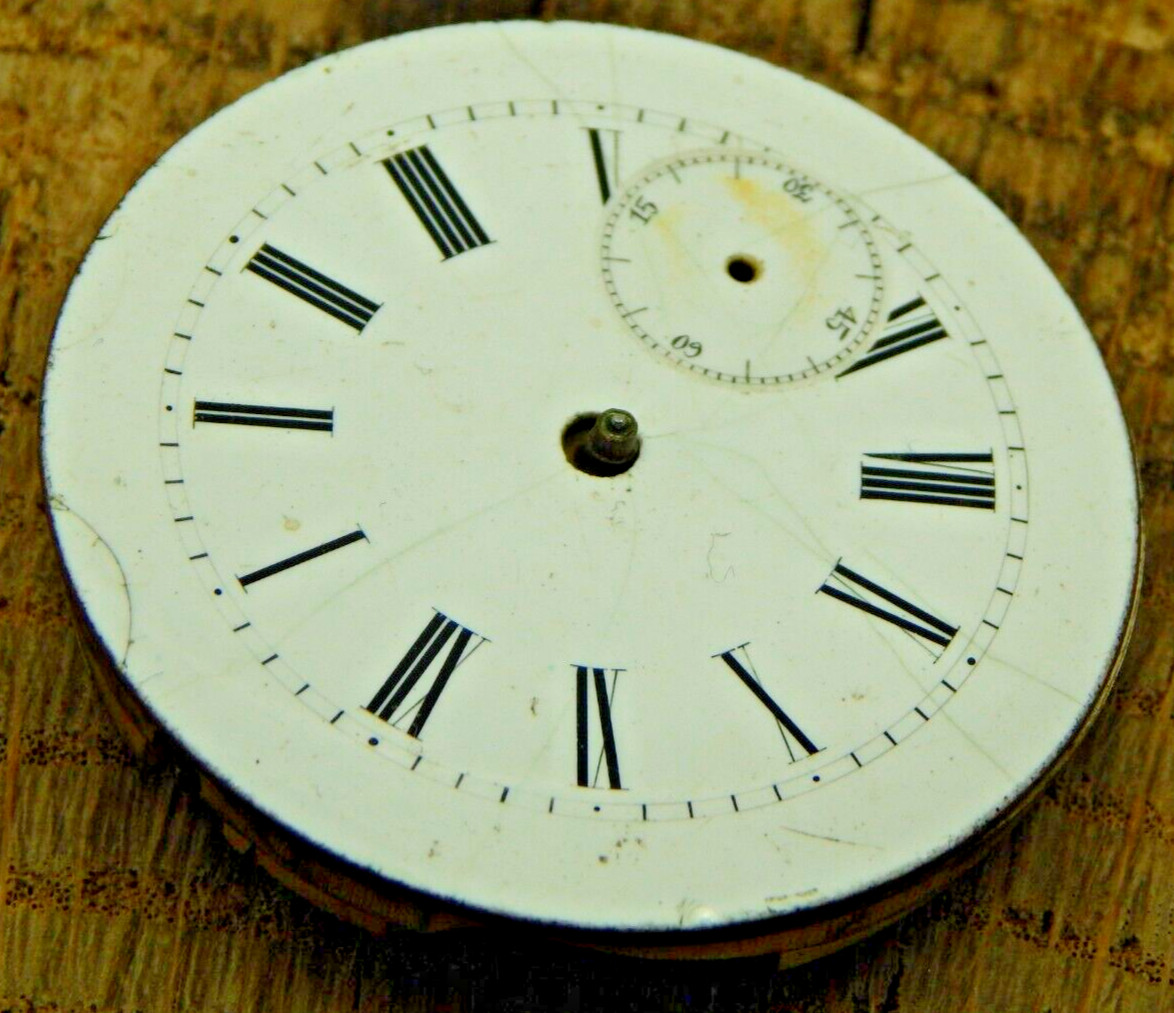 Antique Vintage Pocket watch movement unbranded 3/4 plate 44.2mm 20L