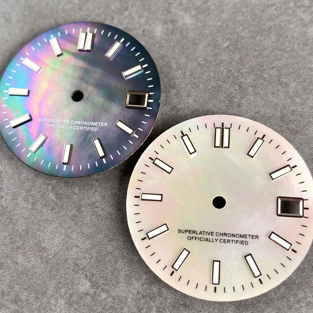 29mm Blue White Luxury High Quality Mother of Pearl Shell Dial fit NH35A NH36