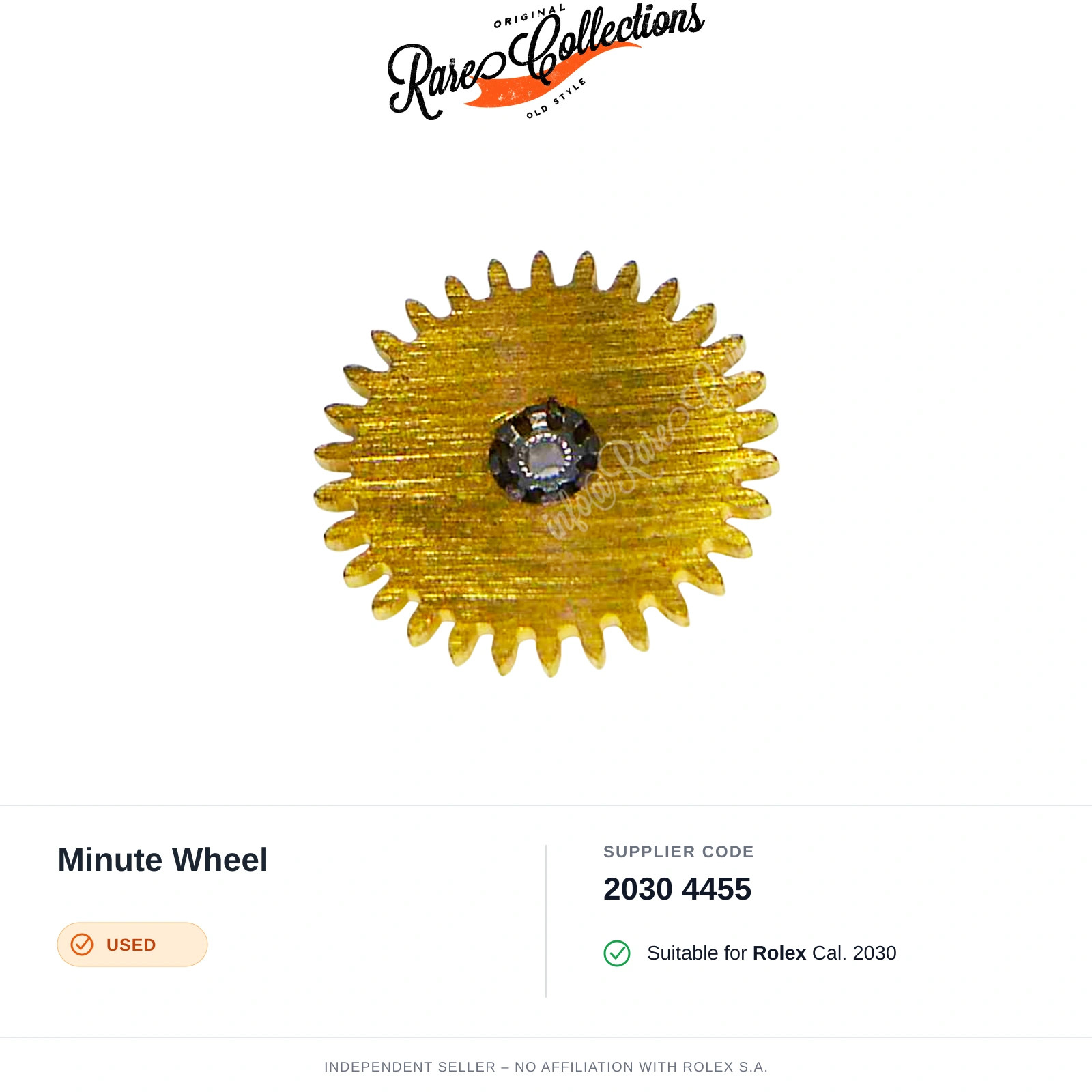 Used Minute Wheel for Rolex (code 2030 4455) Minute Wheel
