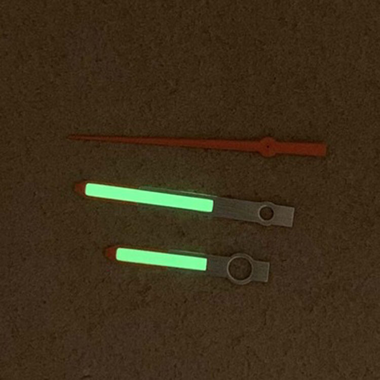 GMT Watch Hands Green Luminous Watch Pointers Set for NH34/35/36 Movement
