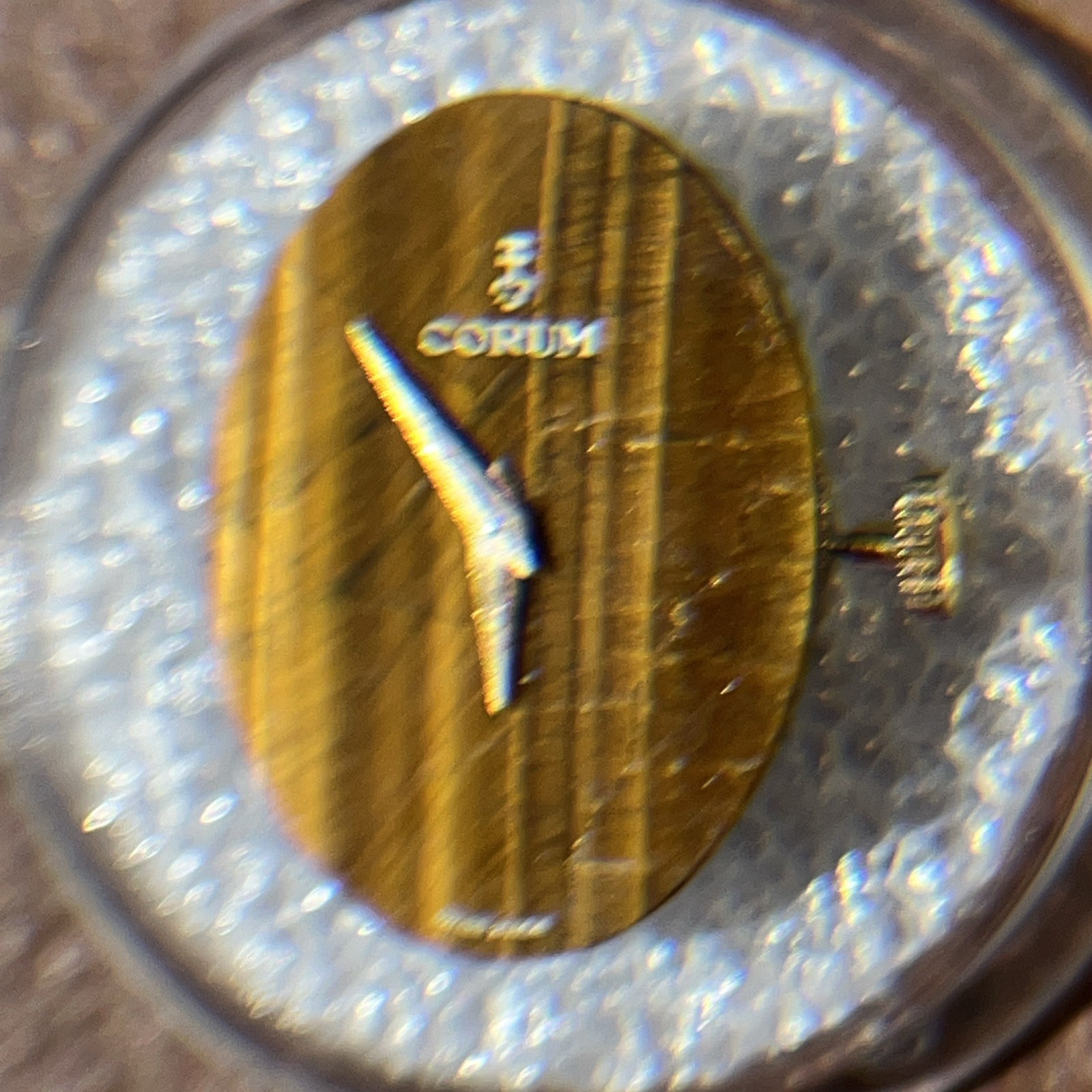VTG CORUM Lady’s Tigers Eye Dial CORUM Movements 85622 for Parts Repair