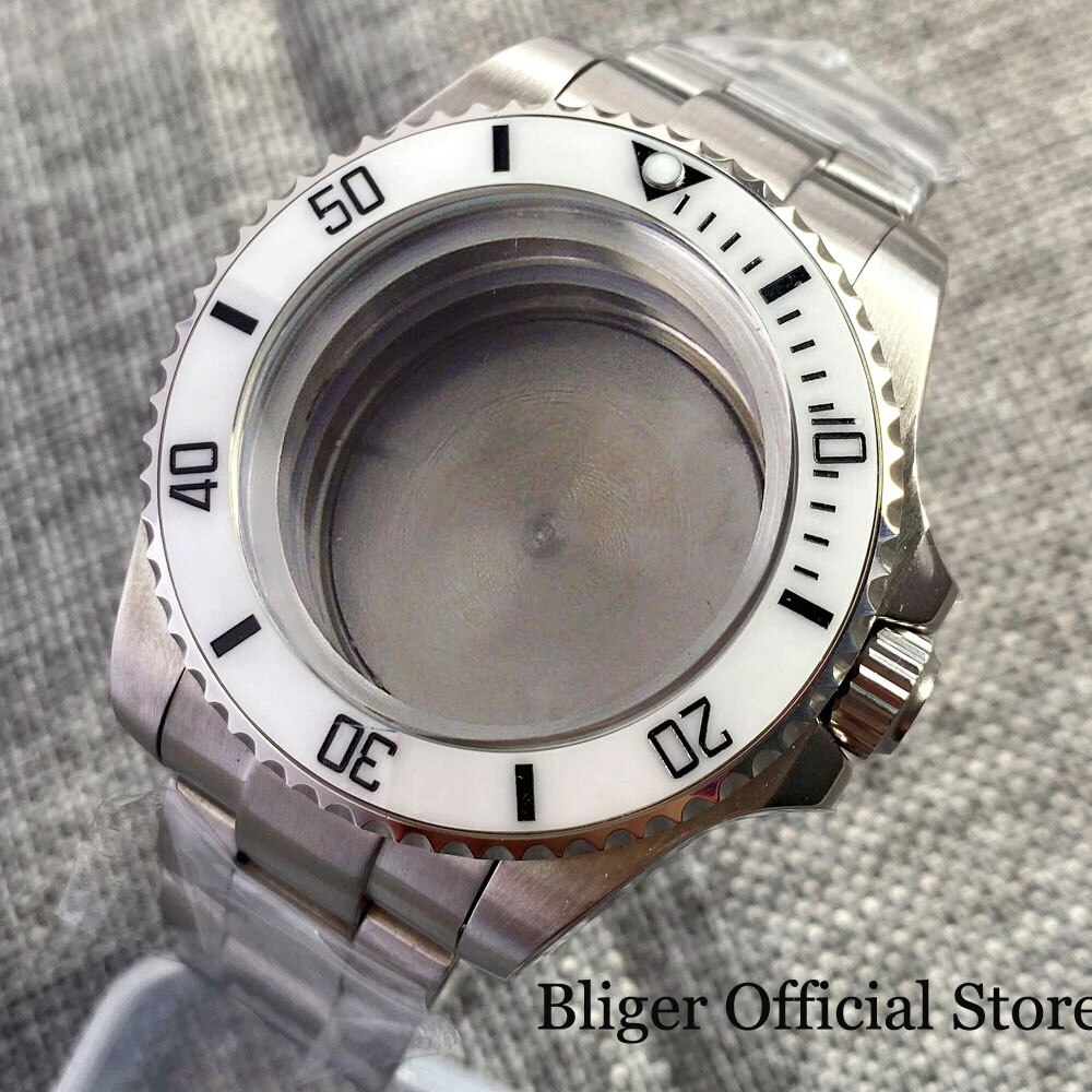 BLIGER fit NH35A NH36A SEA 43mm Watch Case Navy Blue Insert ETA2824 PT5000