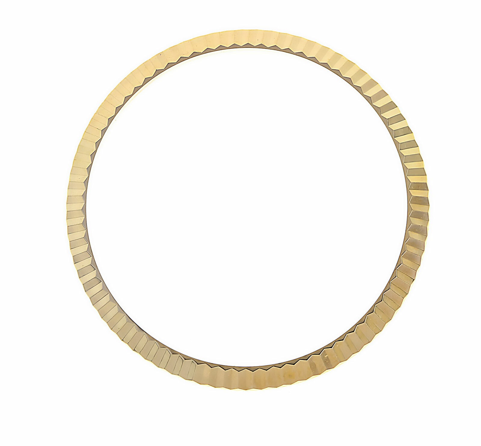 36mm Gold Plated Fluted Replacement Bezel For Rolex Datejust 116208