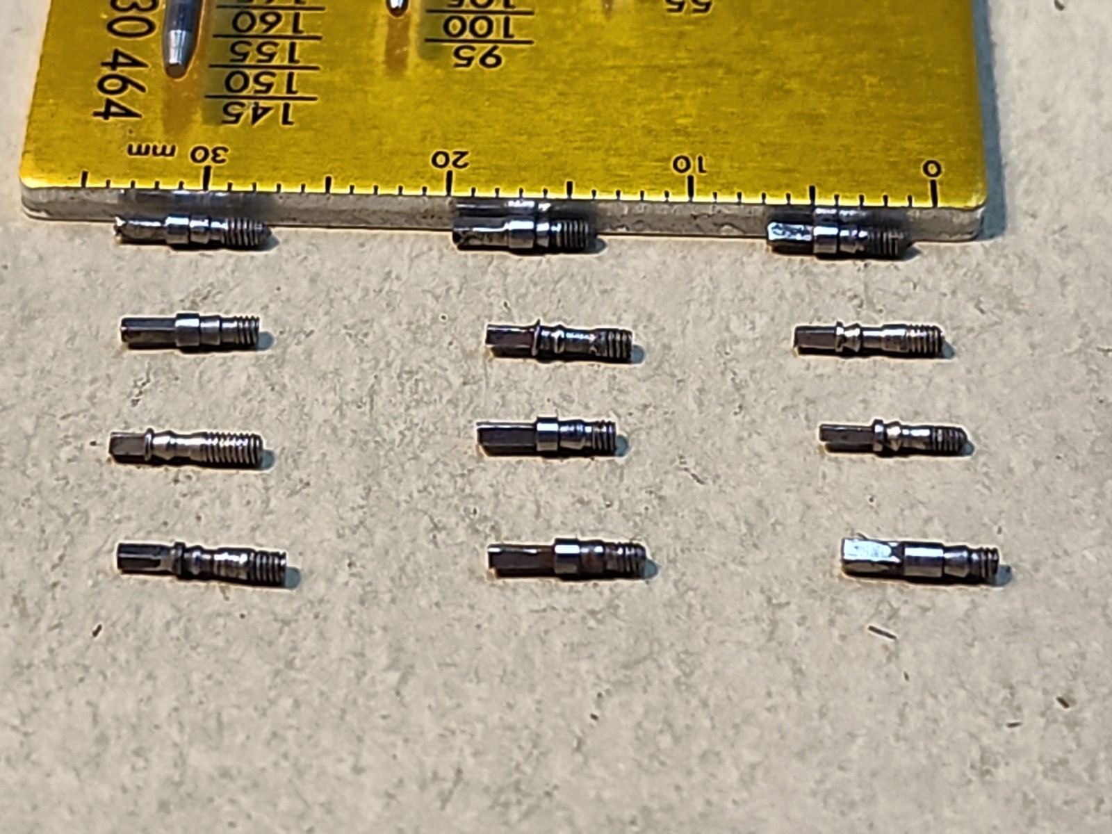 Lot Of 12 Mixed Smaller American Pocket Watch Stems