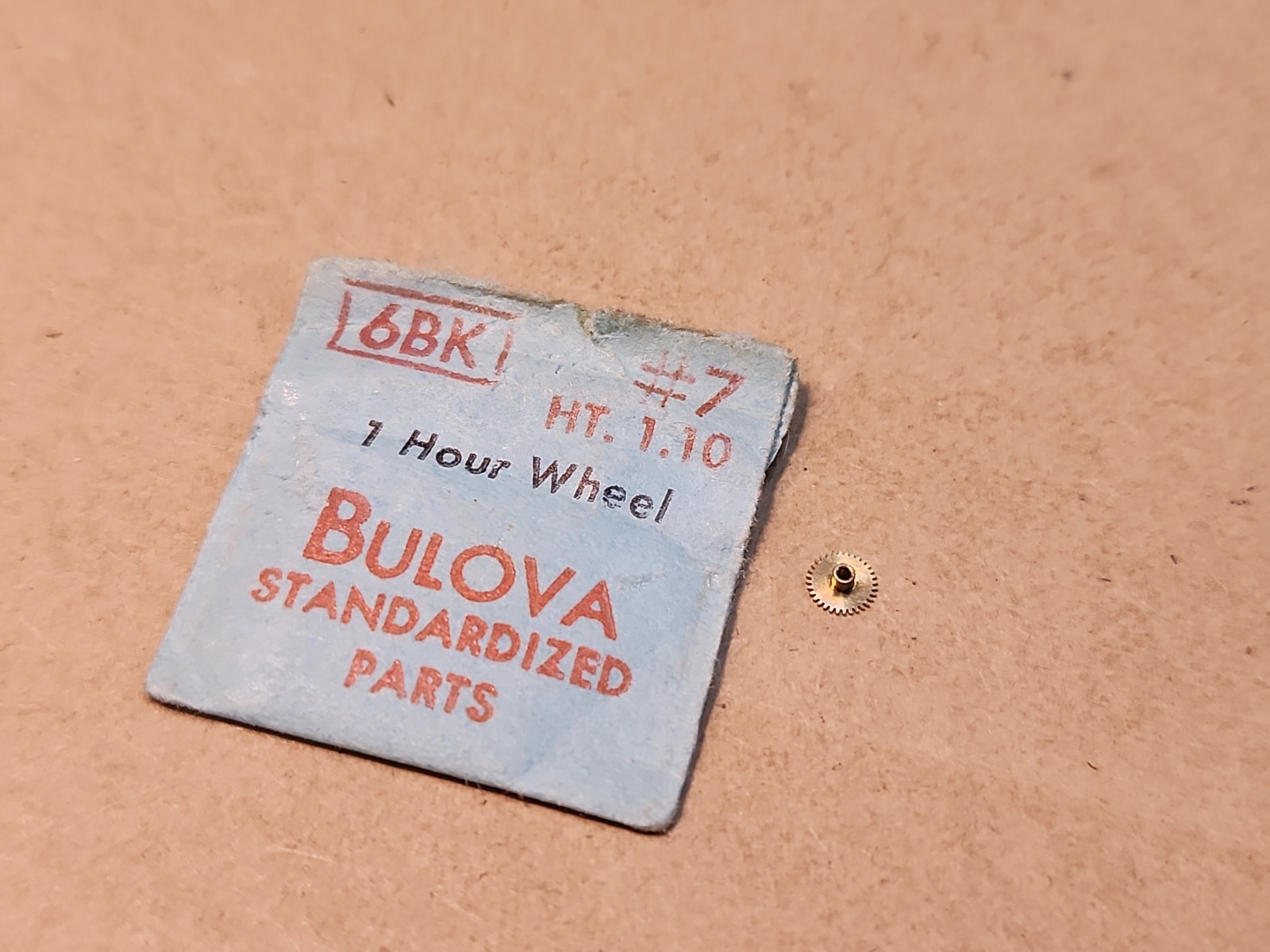 Factory NOS Bulova 6 BK P/N 7 Hour Wheel Ht 1.10 Parts Spares Repairs