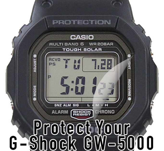 For Casio Gshock GW 5000 HD Clear Crystal Protector Anti Scratch Set of 2