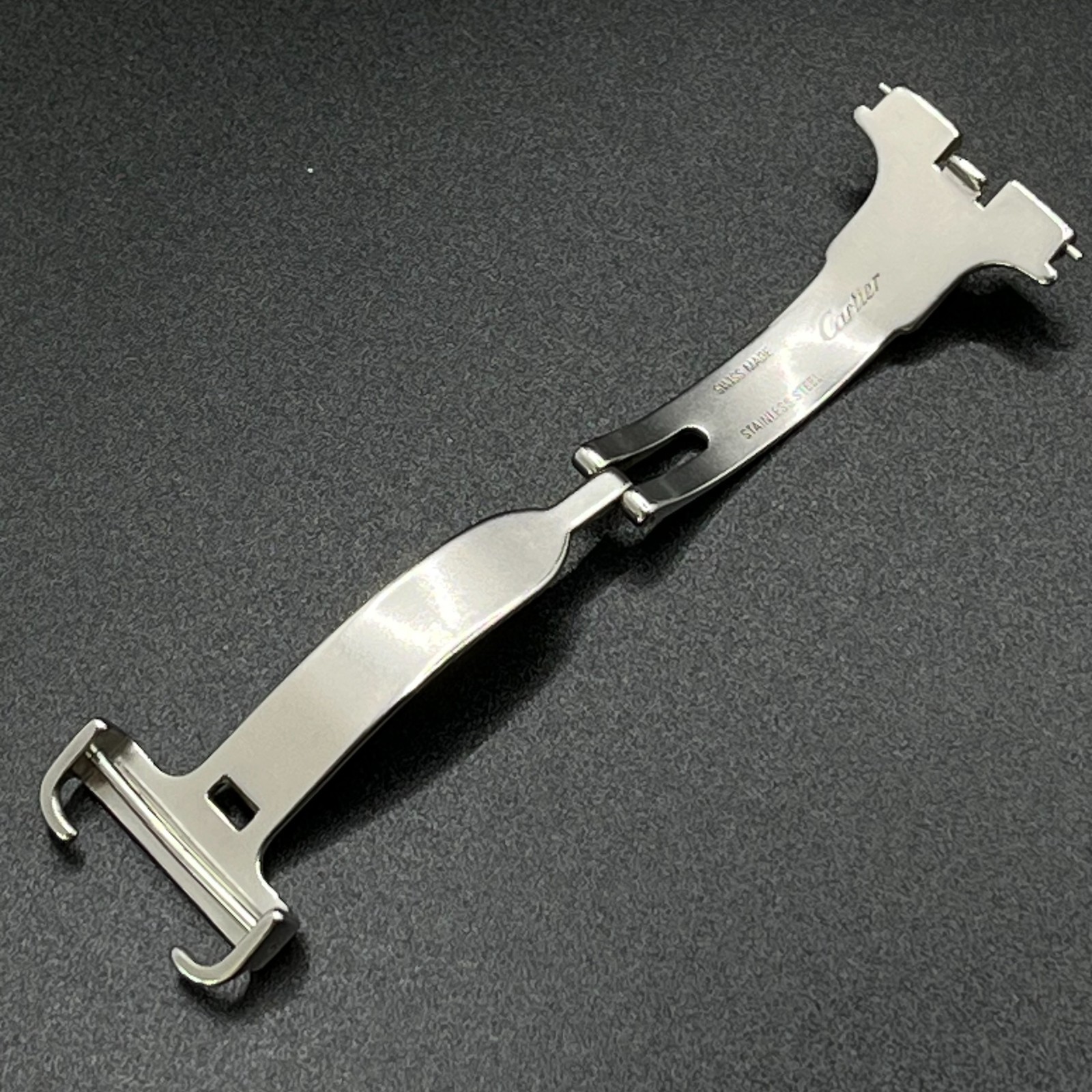 Genuine Cartier Stainless Steel Deployment Buckle Clasp 17.5mm Watch Parts