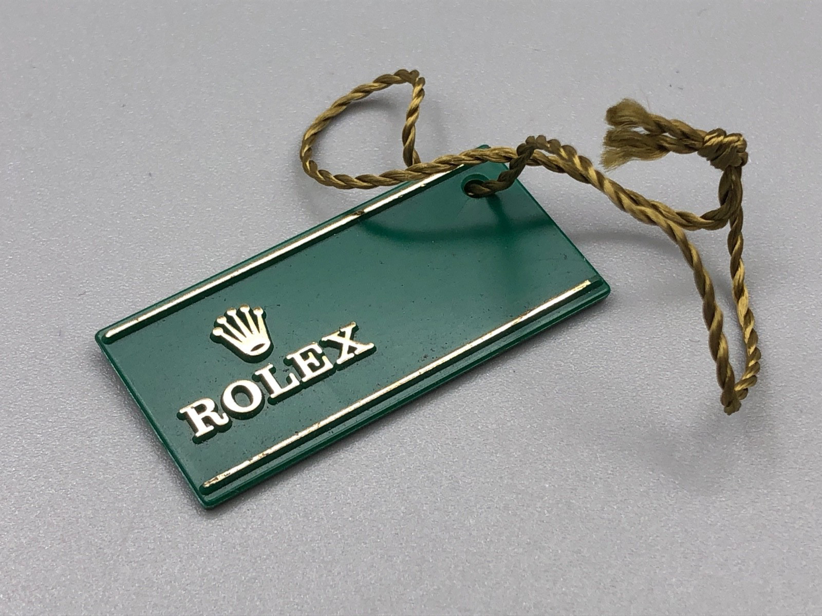 VINTAGE 1980s 80s GENUINE ROLEX PLAIN GREEN HANG TAG AIR KING OYSTER PERPETUAL