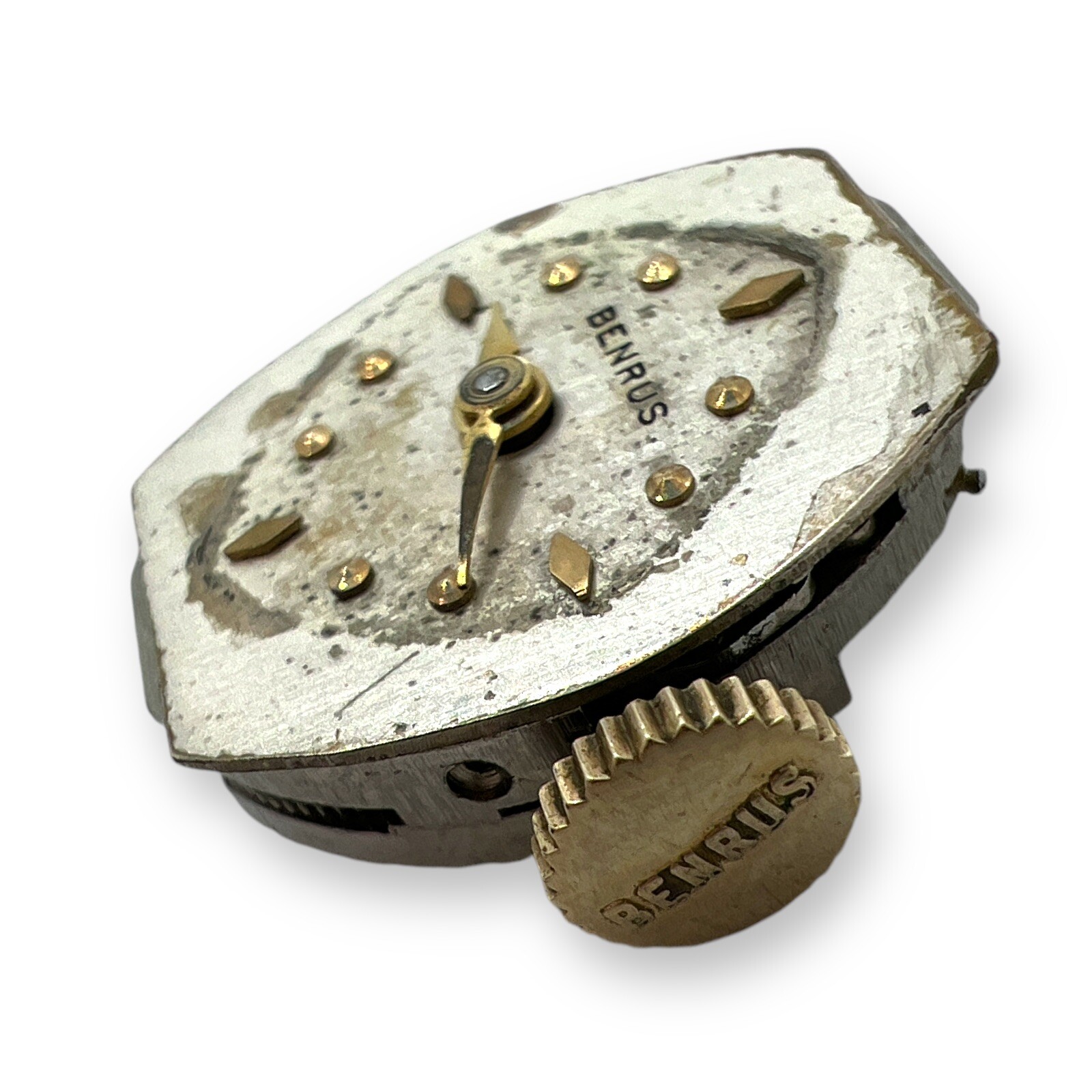 Benrus AE Watch Movement Ladies 17J VTG AE 13 AS 1012 Ligne 5 1/2 x 6 3/4 Runs
