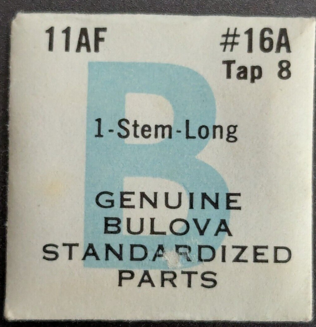 NOS NEW Genuine Bulova Cal. 11AF # 16A Long Winding Stem – Tap 8 – Watch Part