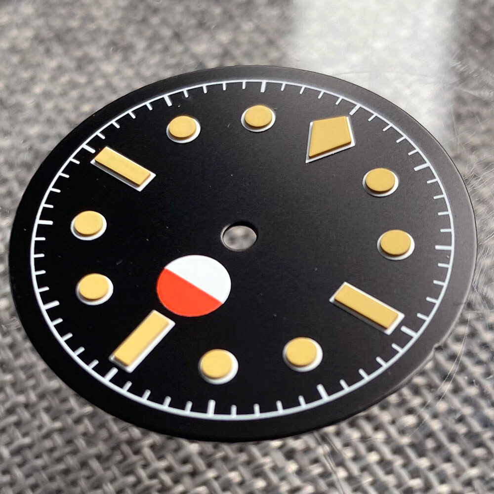 29mm Black Sterile Watch Dial Hands Fit NH35A NH36A ETA2824 PT5000 Auto Luminous