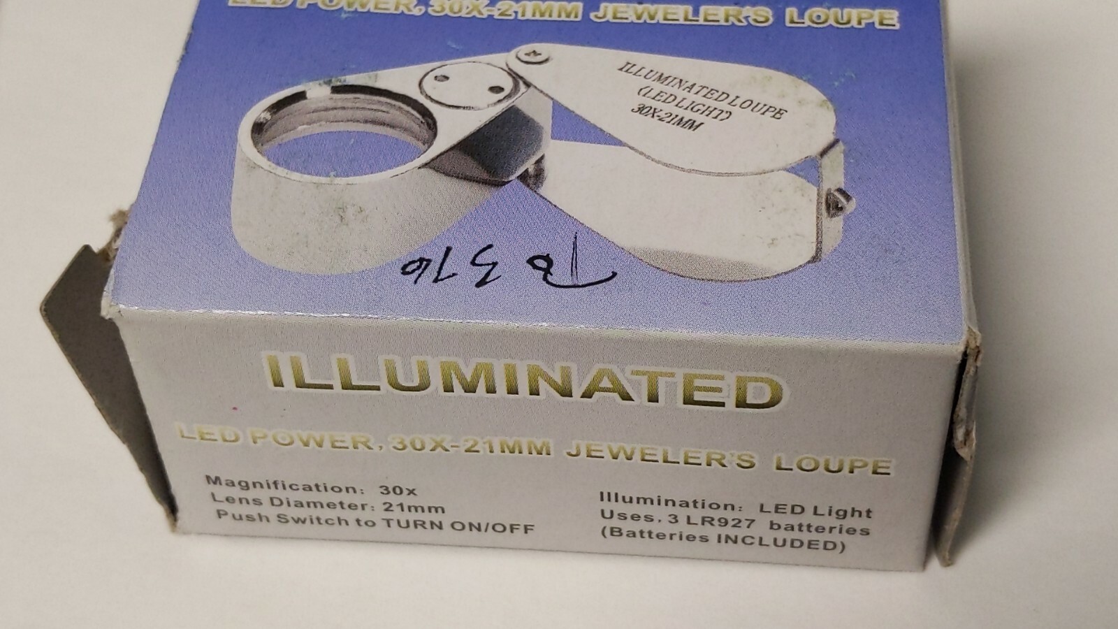 ILLUMINATED Jeweler’s Loupe 30x-21mm LED power MG21007