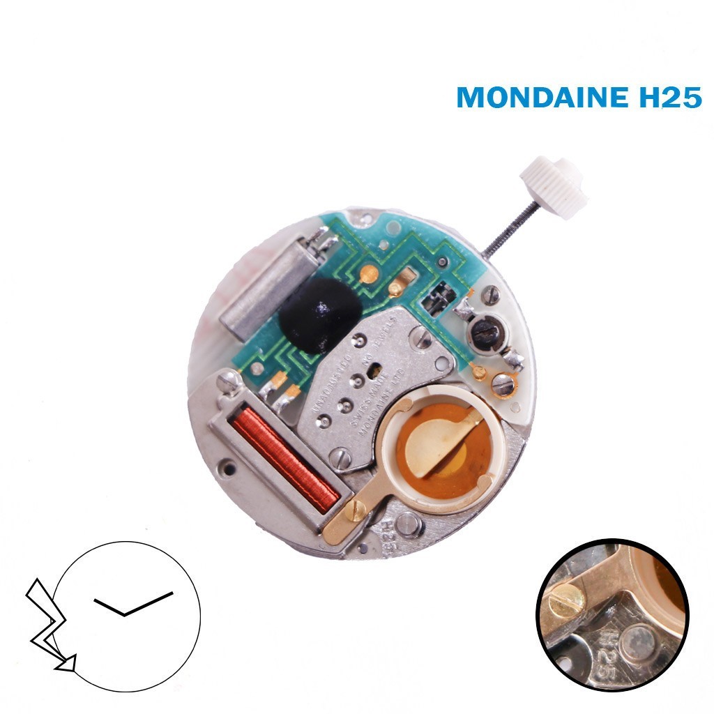 MONDAINE H 25 LTD Swiss Quartz Movement- Without Disk- Silver.