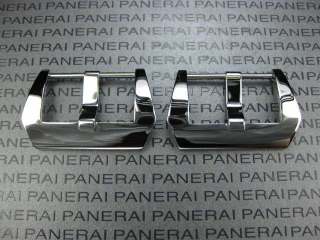 24mm PRE-V SCREW IN Stainless Tang BUCKLE made for PANERAI 2PC Polish 24 2 pcs