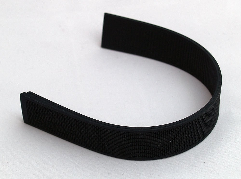 Black Silicone Rubber Watch Band to Fit TAG Heuer Golf FT6004