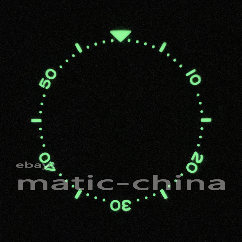 HighQuality Flat 38mm BGW9/C3 Lume Ceramic Bezel Insert Fit SKX007 SKX009 SKX011