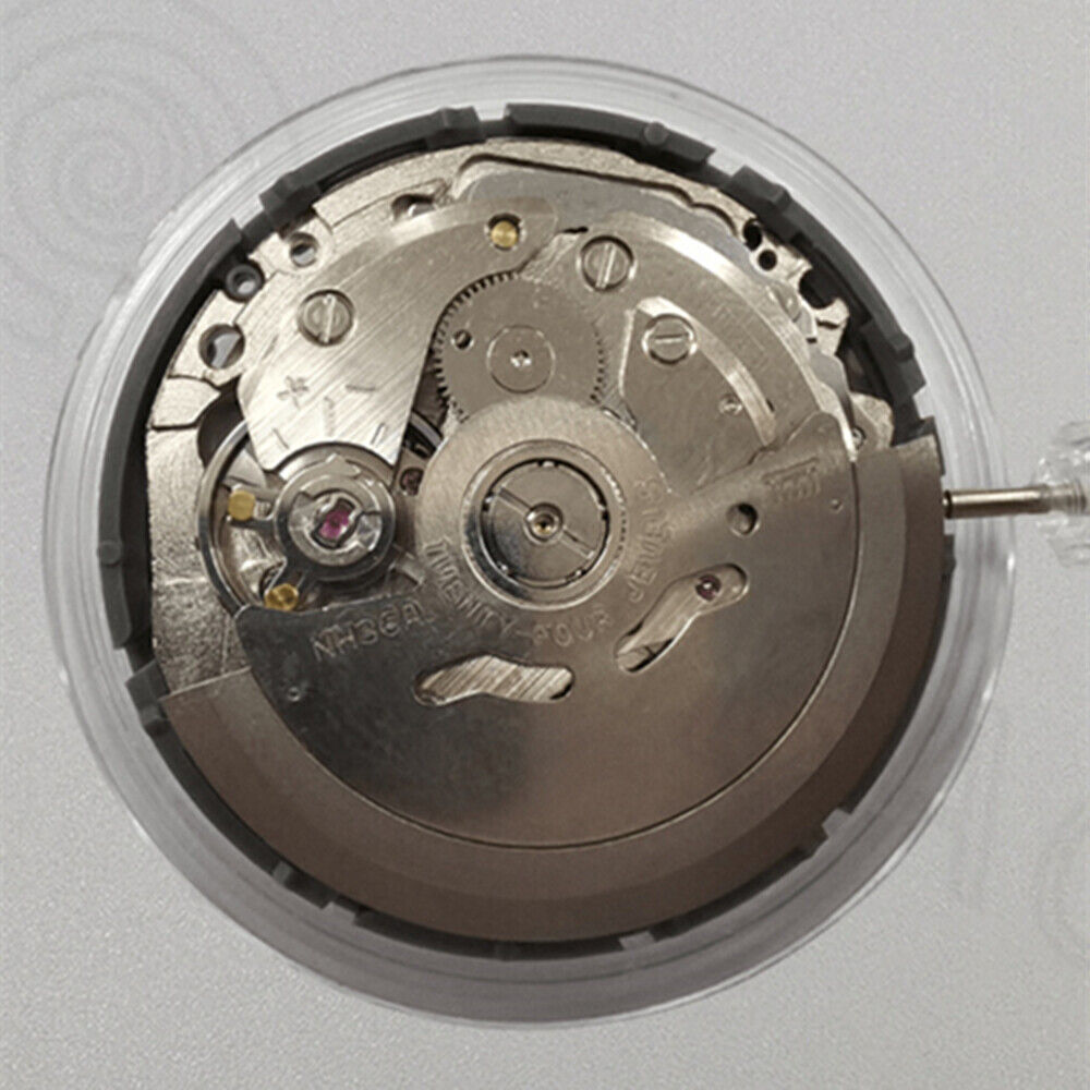36A White Automatic Mechanical Movement Blue Lume 3/3.8 Crown Position