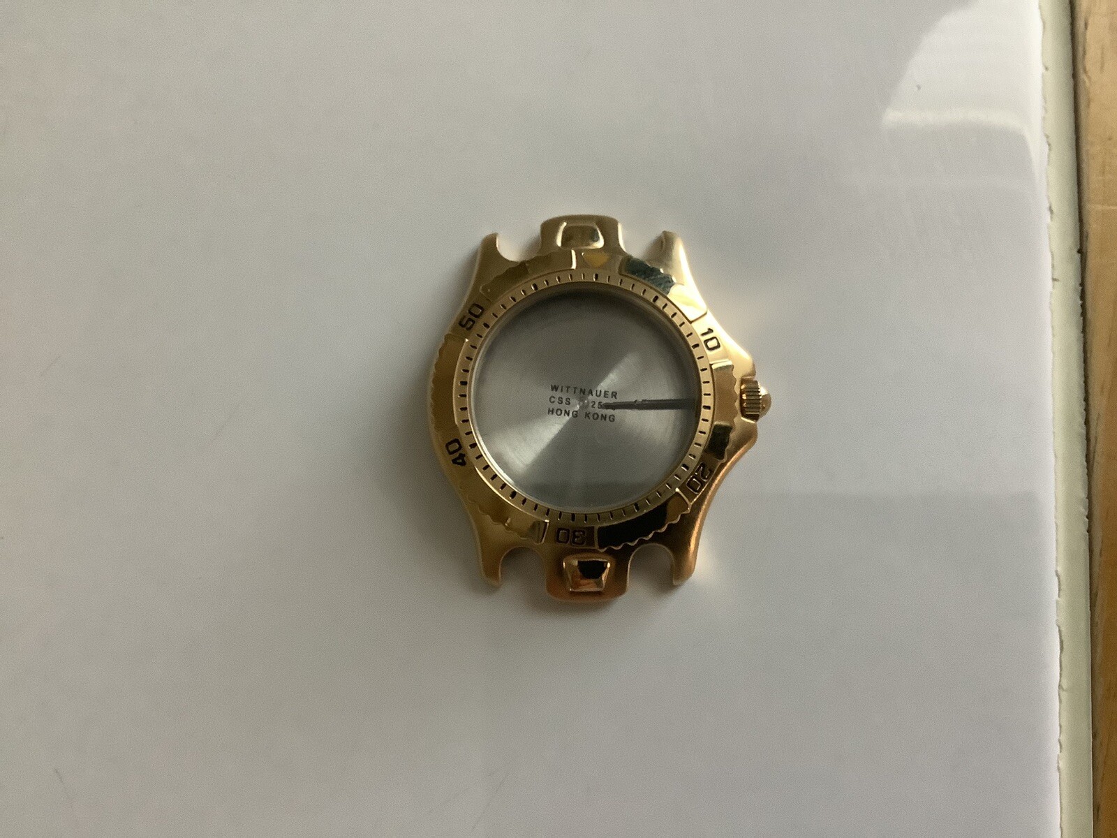 Wittnauer 2596 Diver new Watch case Eta 955.412, stainless steel yellow plated