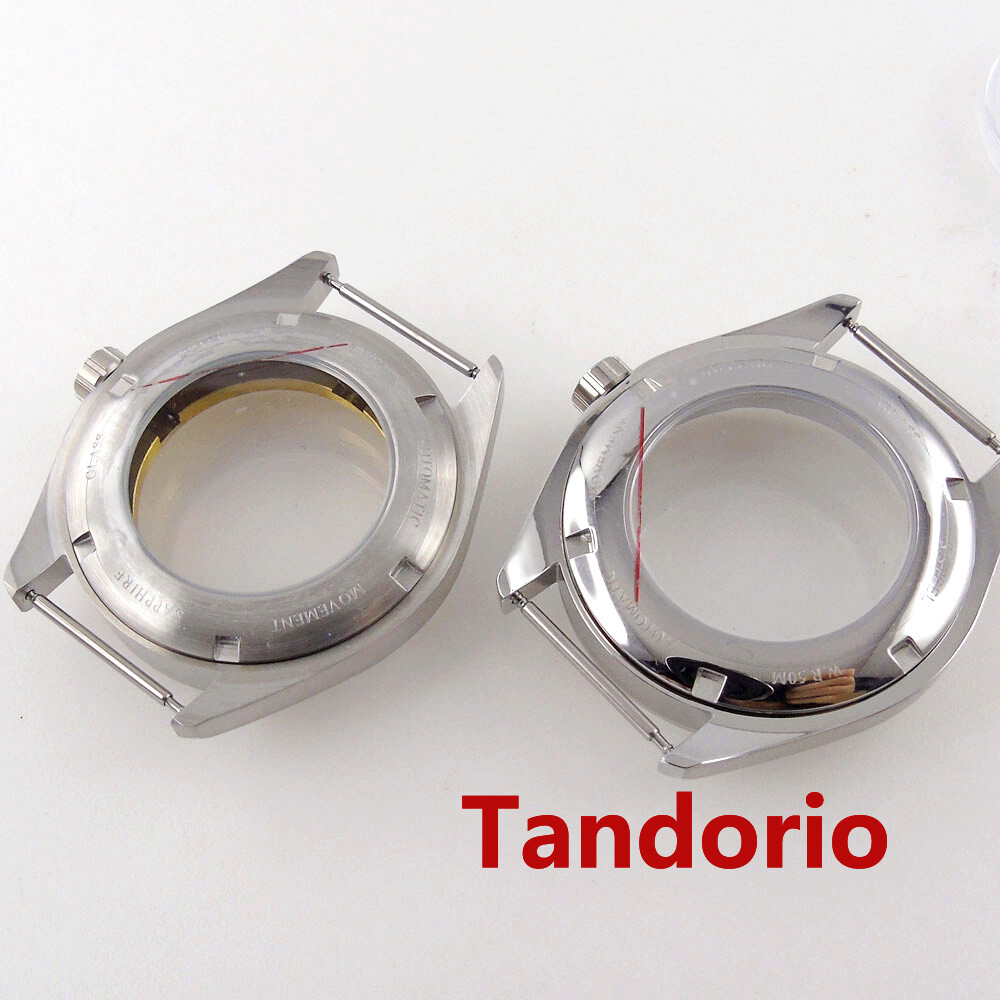 41mm Watch Case Sapphire Glass Fit NH34 NH35 NH36 ETA 2836 Miyota 8215 Movement