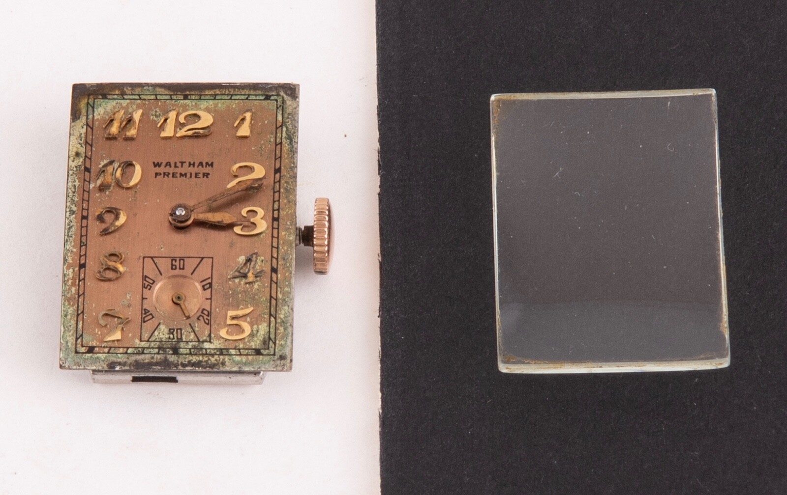 Vintage Waltham Premier Watch Movement 17 Jewels Swiss W/ Crystal