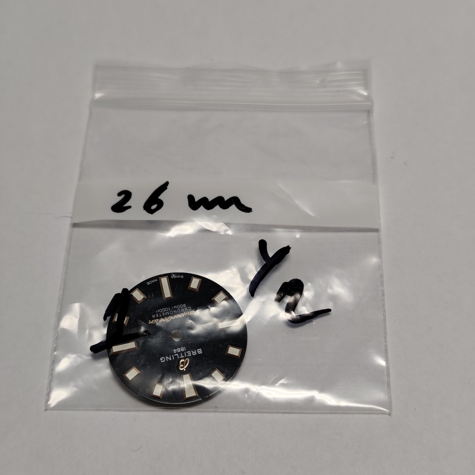 26 mm Breitling Watch Dail Swiss Made, PARTs Part REPAIRS #Y2