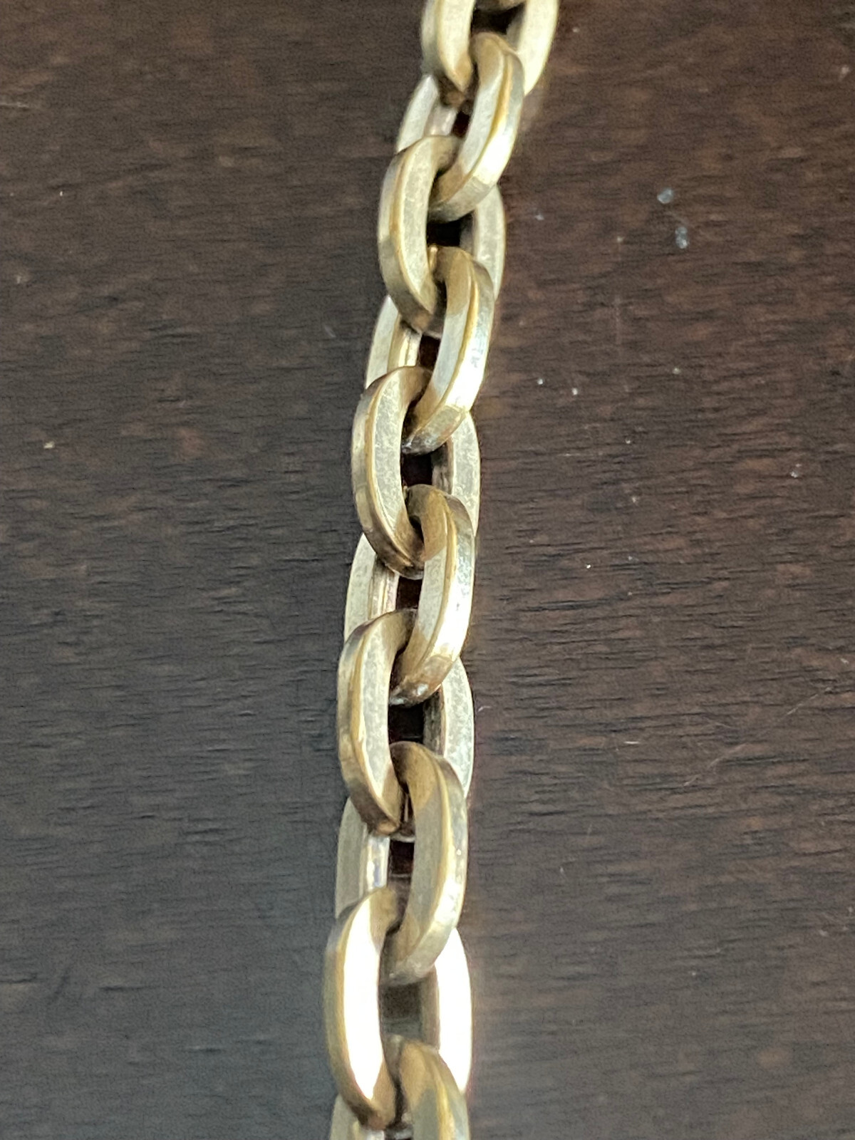 VINTAGE BIG AND HEAVY 12 INCH GOLD FILLED C.R.H. POCKET WATCH CHAIN WITH CHARM