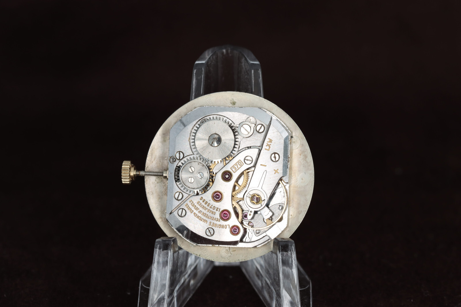 Vintage LONGINES Manual Wind Watch Movement with Dial & Crown Caliber 370