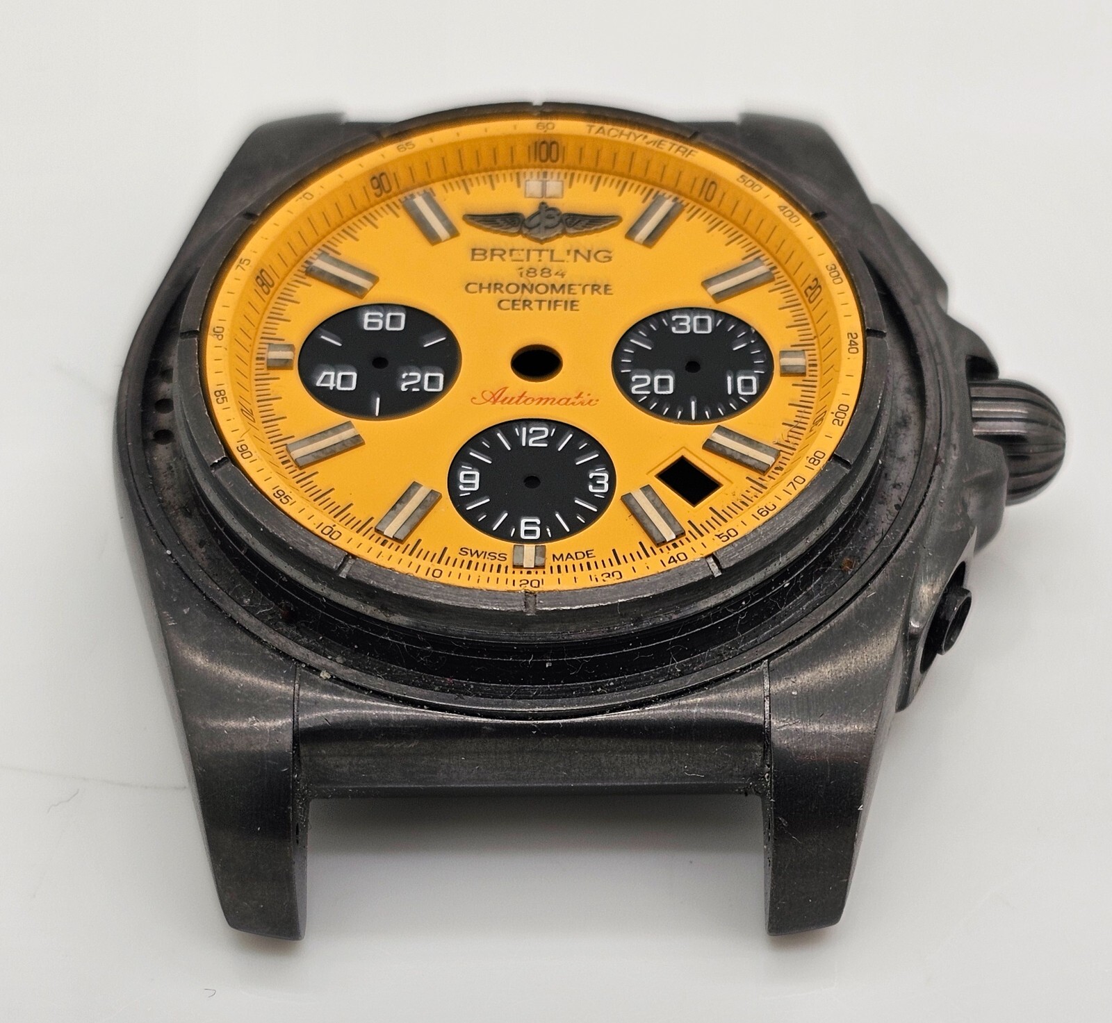 Original Breitling Chronomat 44 mm B01 Black Steel mb0111 Automatic Chronograph