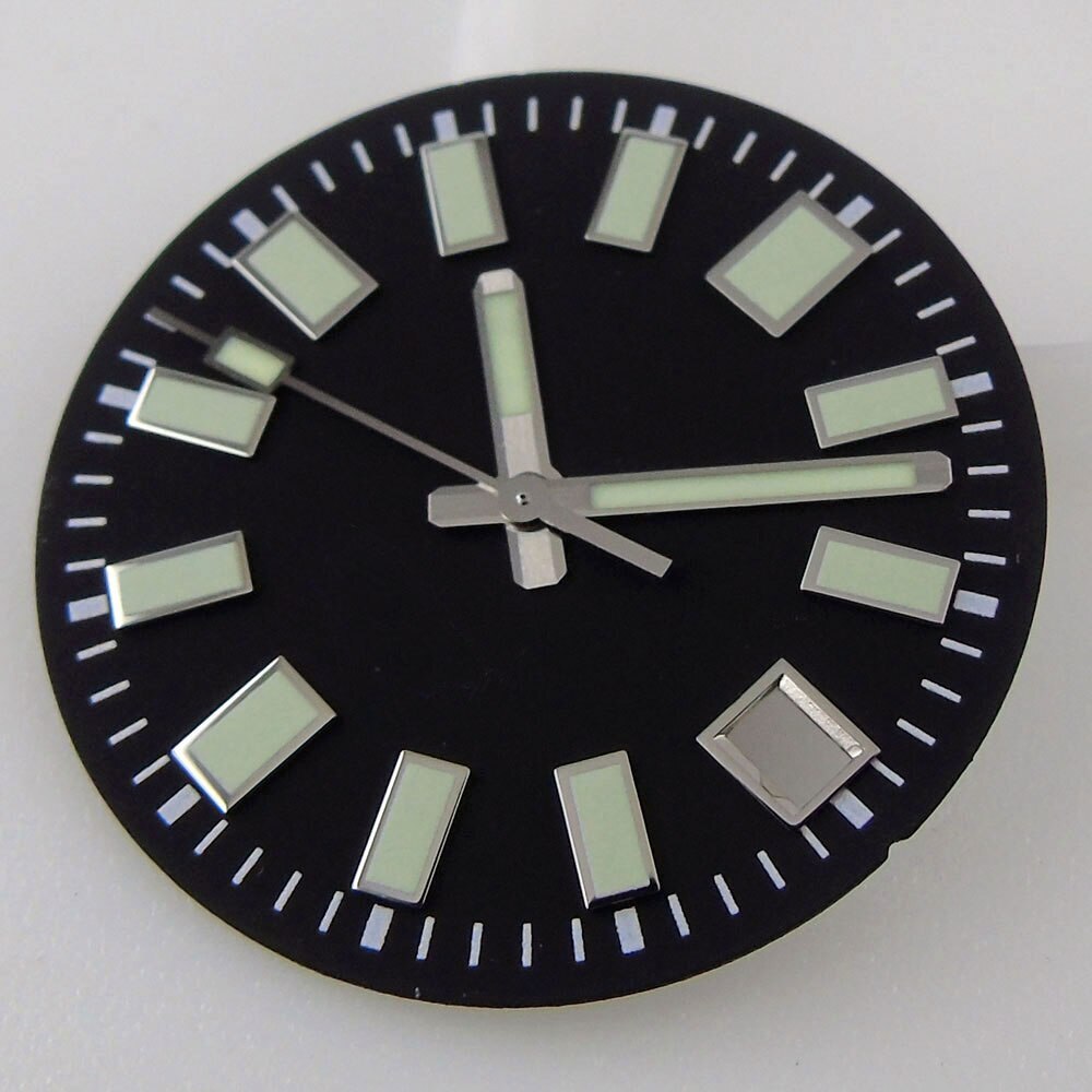 29mm Sunburst Watch Dial Fit for NH35 NH36 ETA2824 PT5000 ST2130 Green Lume