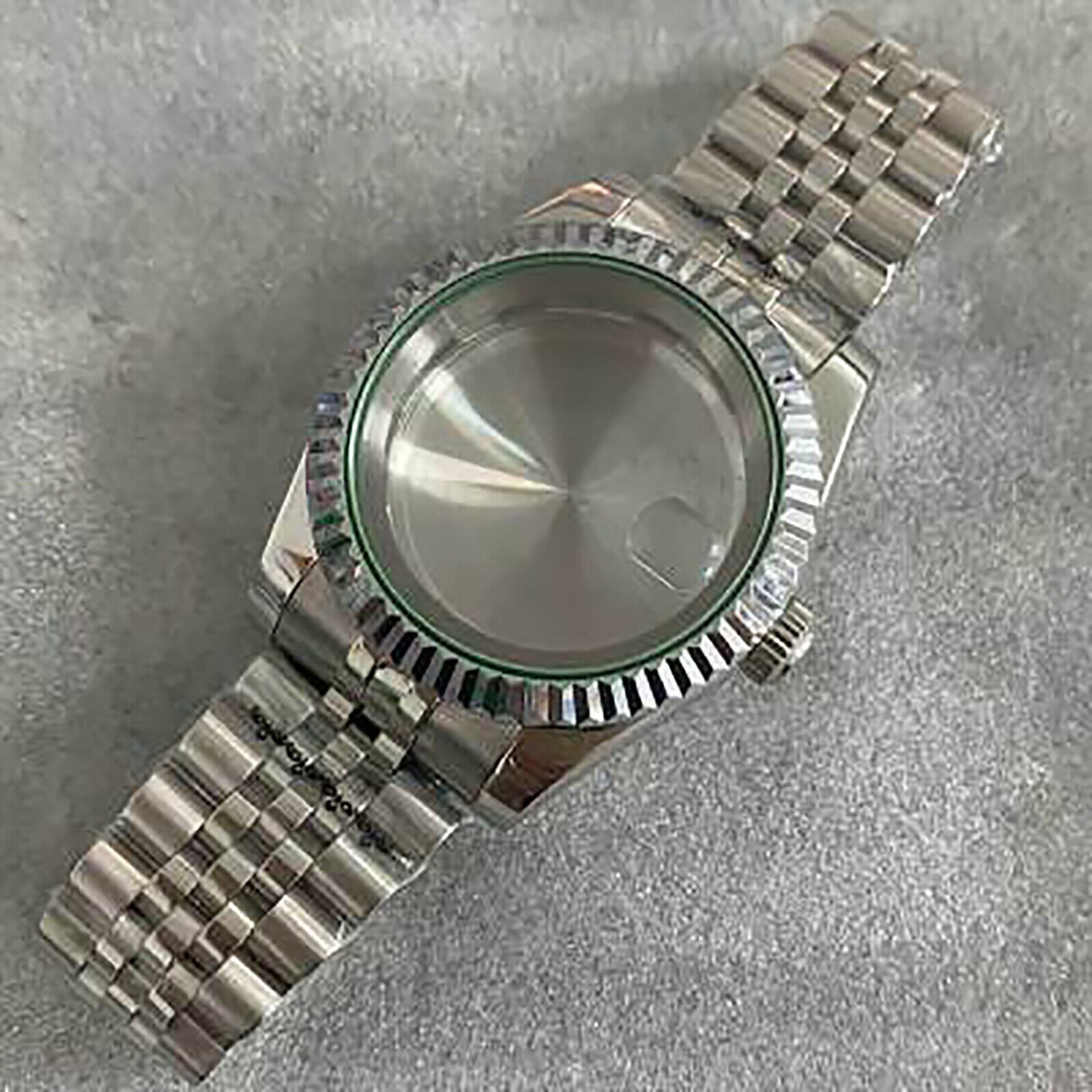 39MM Watch Case & 20MM Steel Strap Sapphire Glass for NH35/NH36 Watch Movement