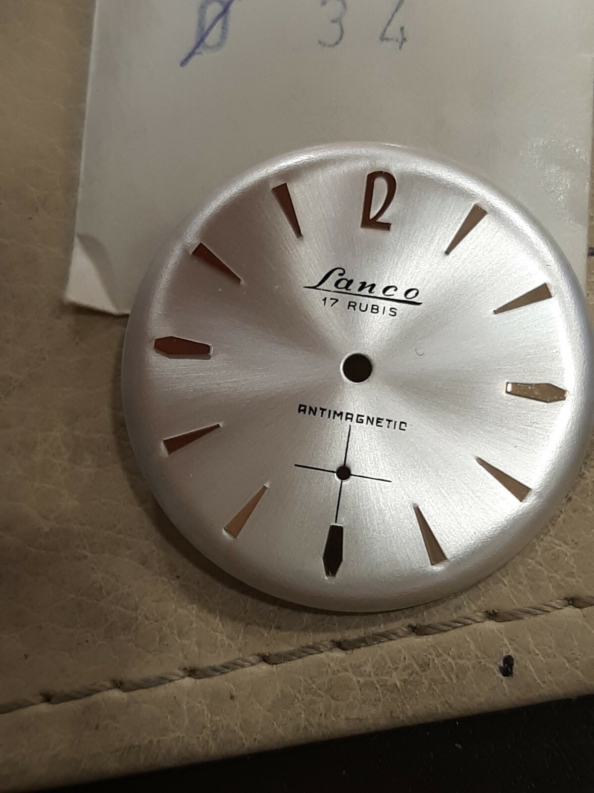 Quadrante Dial 34 mm x lanco 1305 Vintage Nos