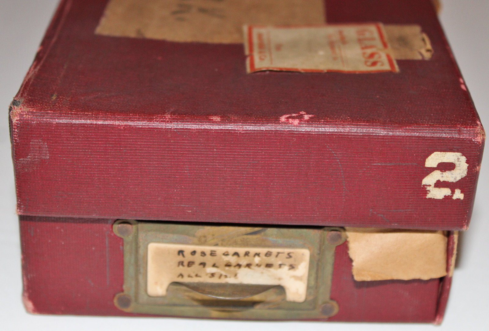 Vintage SWARTCHILD & CO. NY NEW YORK BURGUNDY 10.5×4.5×2.25 BOX M4