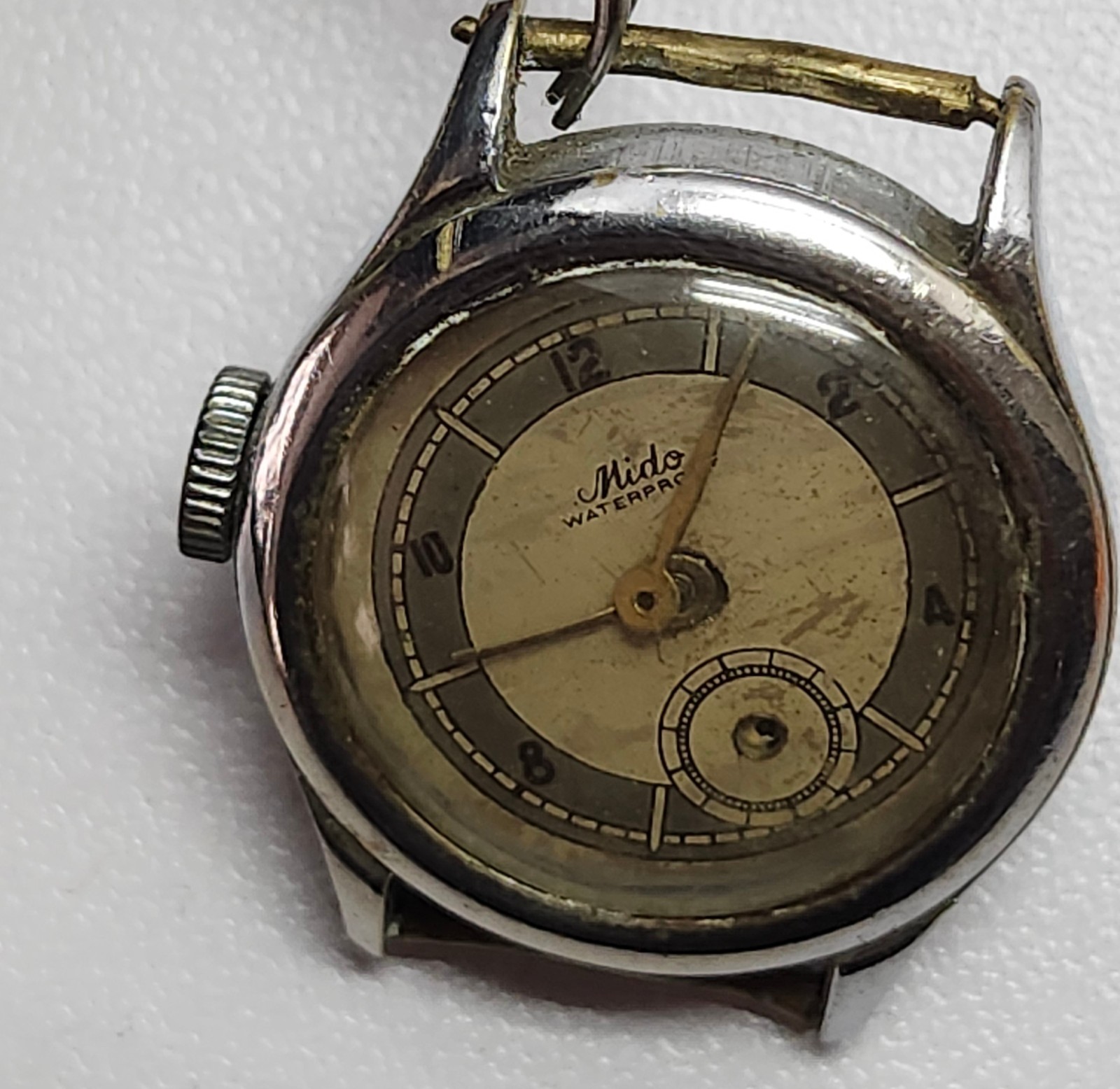 Mido Waterproof Sector Dial Watch Case & 15J Everest Swiss Movement Parts