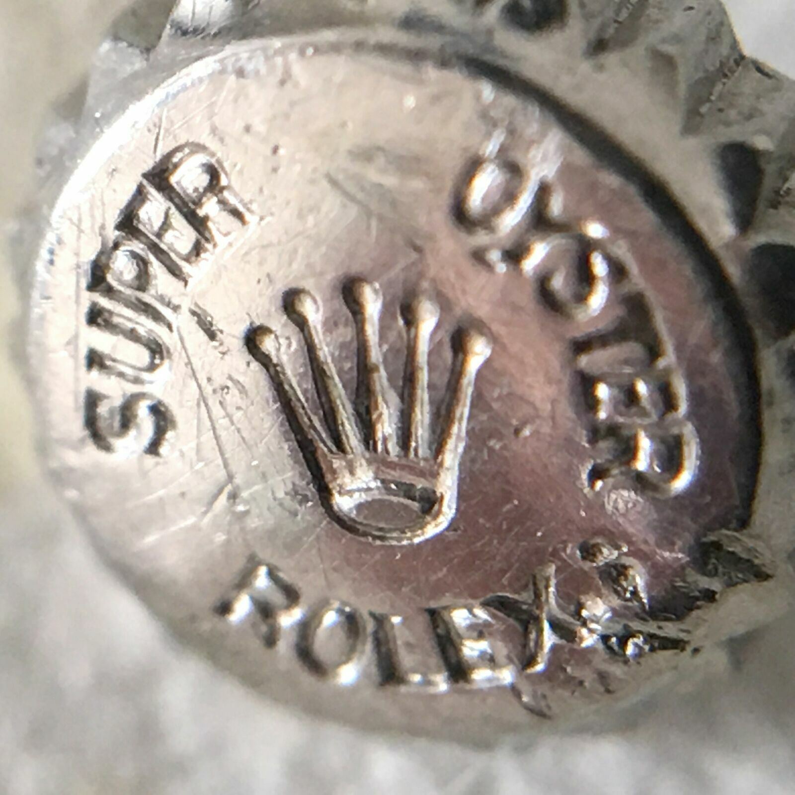 ROLEX SUPER OYSTER STAINLESS STEEL VINTAGE CROWN 100% GENUINE #W1139