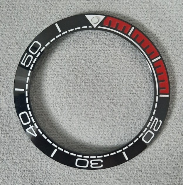 41.5mm Ceramic bezel insert For Omega Seamaster Planet Ocean Black Red