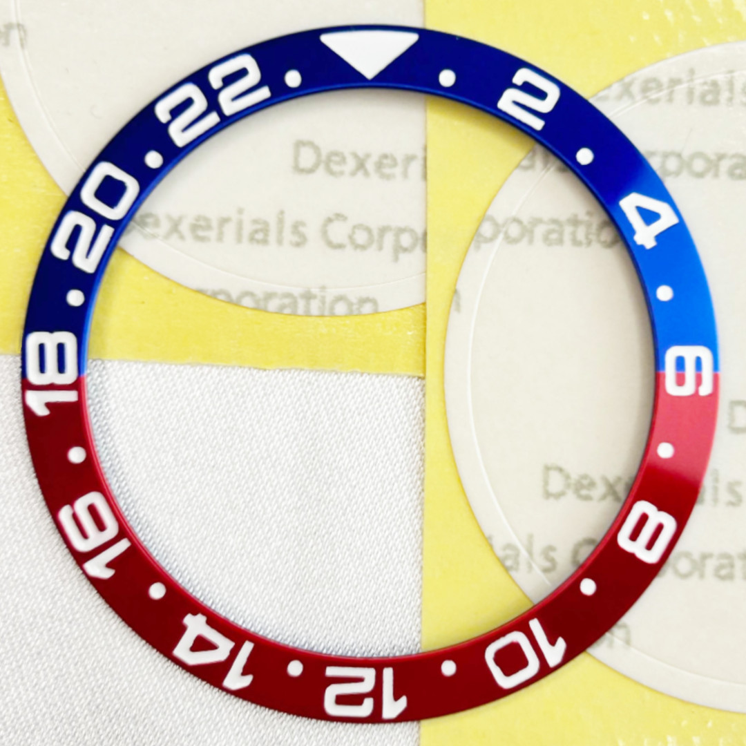 HIGH QUALITY 24H Pepsi Red Blue Bezel Insert fits NH35 Nh36 Watches MOD 38MM