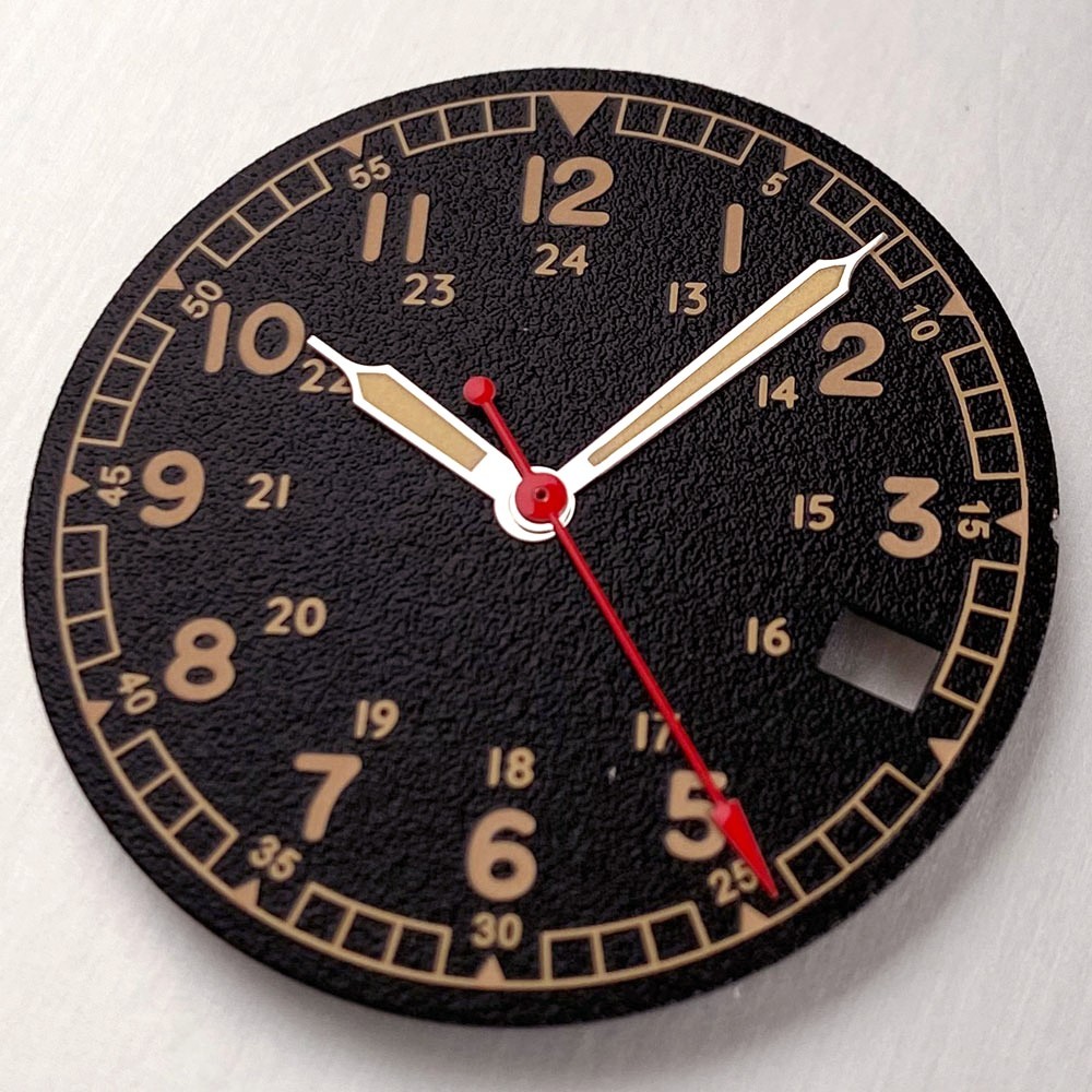 New 29mm Frosted Particles Arabic numerals Sterile NH35 Watch Dial Face Set Lume
