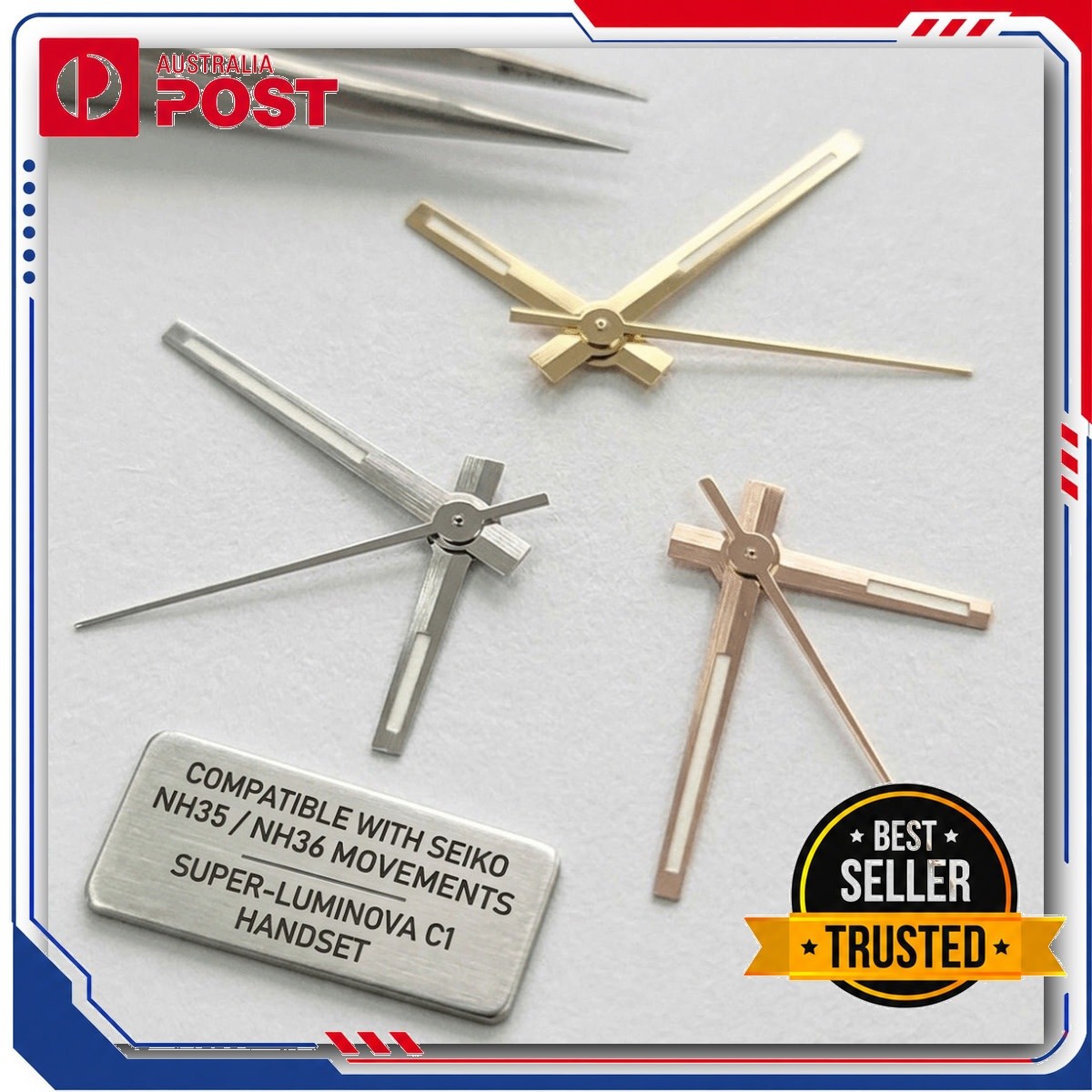 Green Luminous Watch Hands for NH35 N36 4R 7S Movement Modification Set
