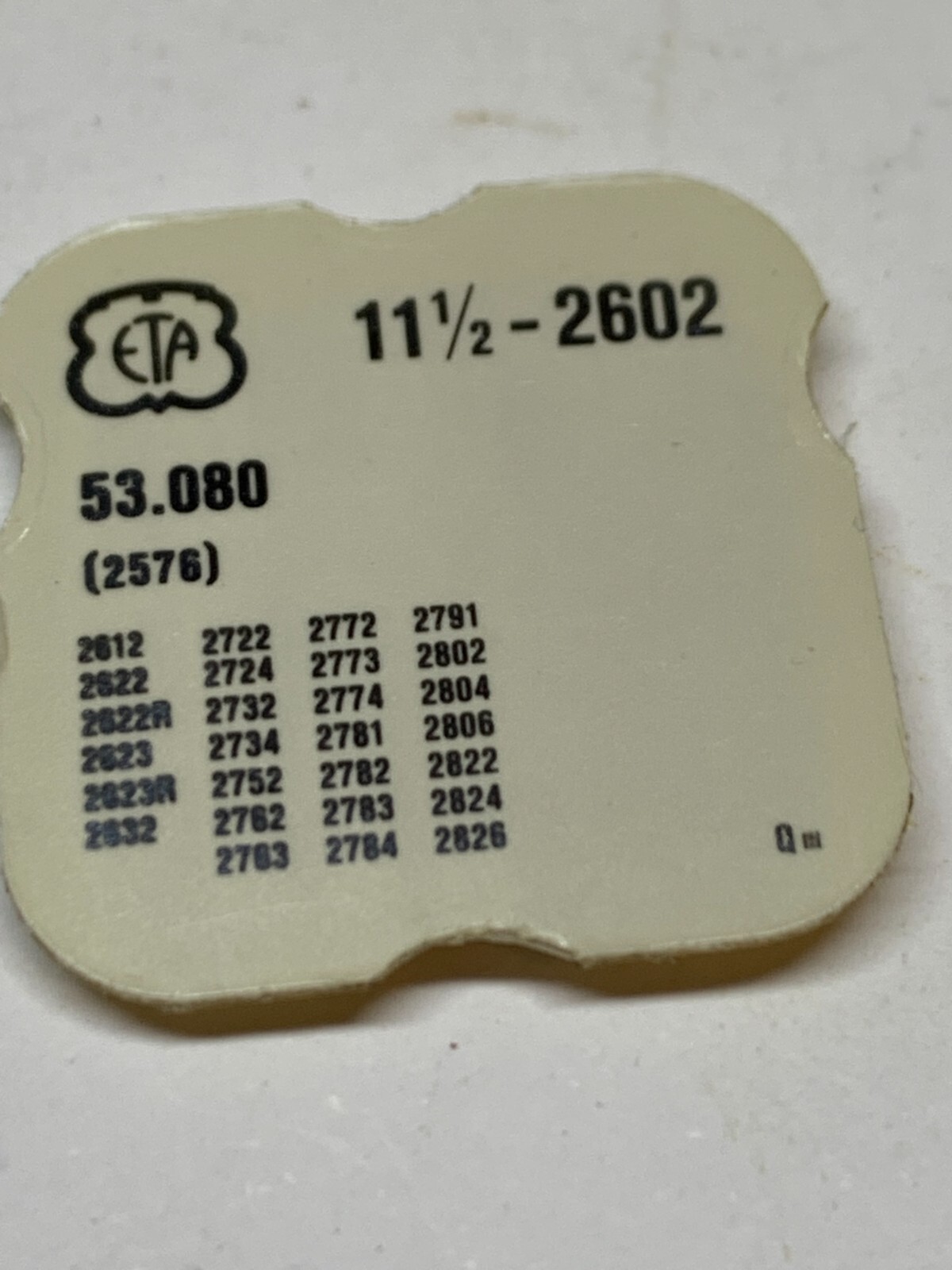 ETA Cal 2602- 2826 Part 2576 Date Jumper NOS
