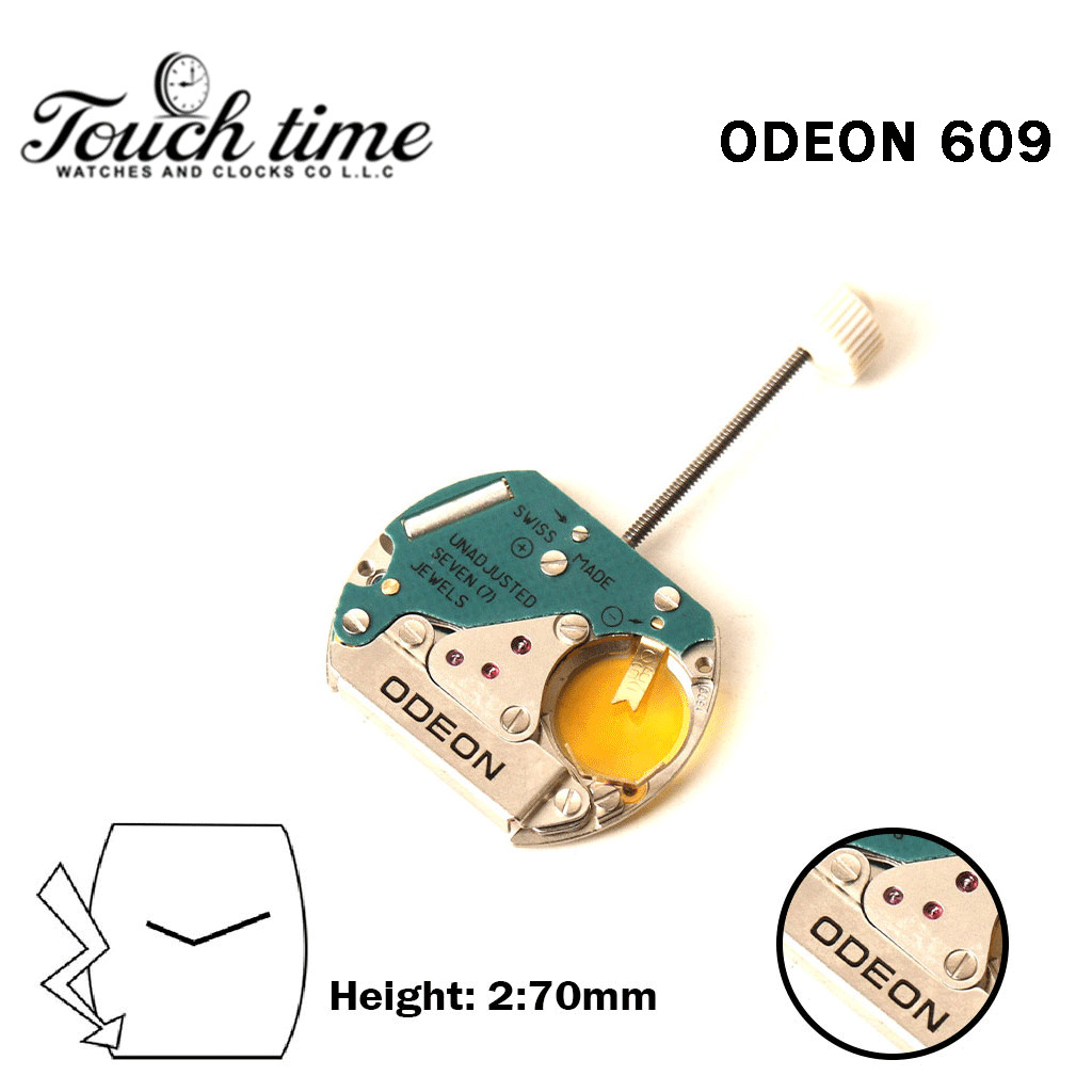 ODEN 609-Swiss Made Movement-Without Disk -2 Hands-H:2.70mm.
